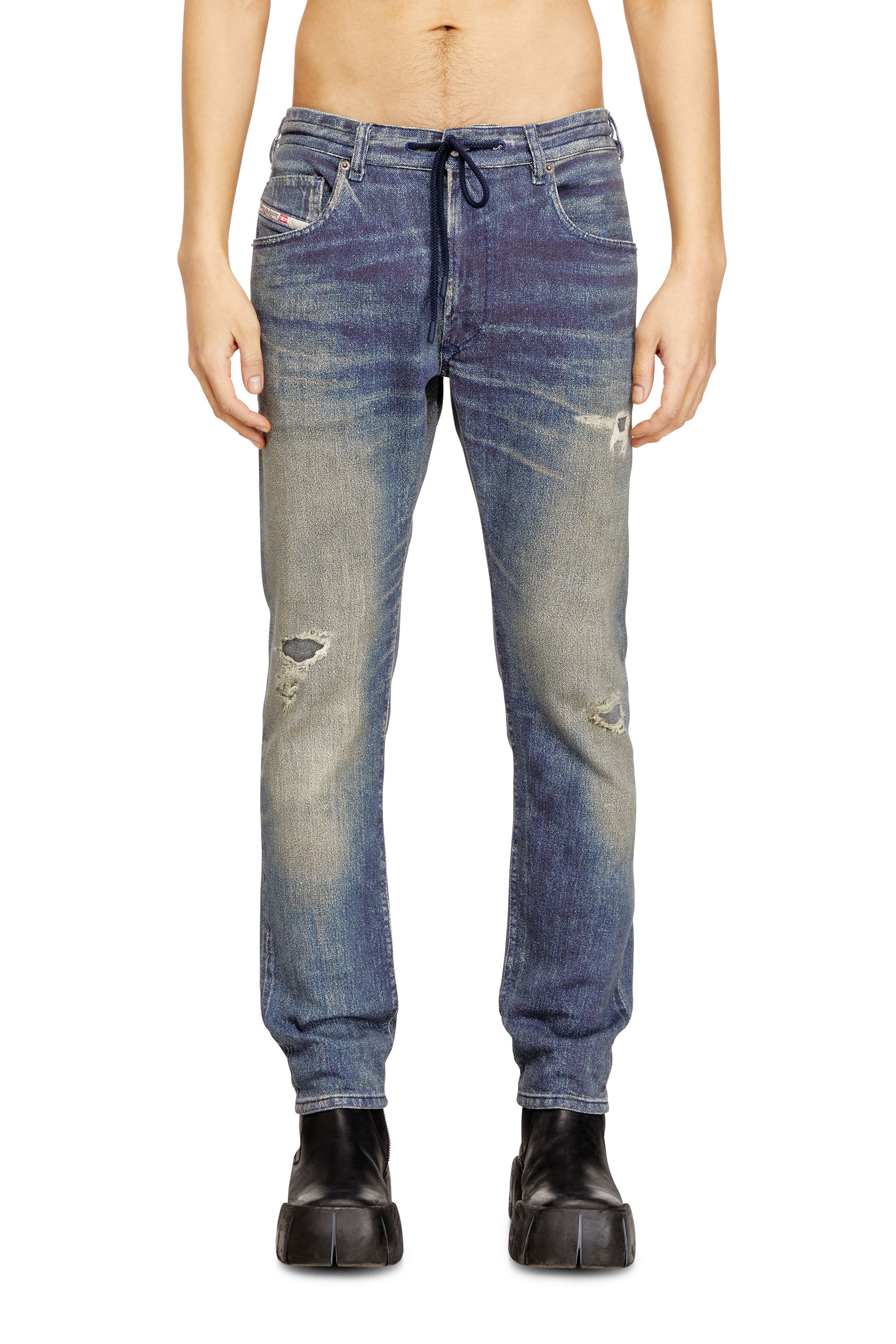 Diesel - Man's Regular 2032 D-Krooley Joggjeans&reg; 068UT, Medium blue - 2