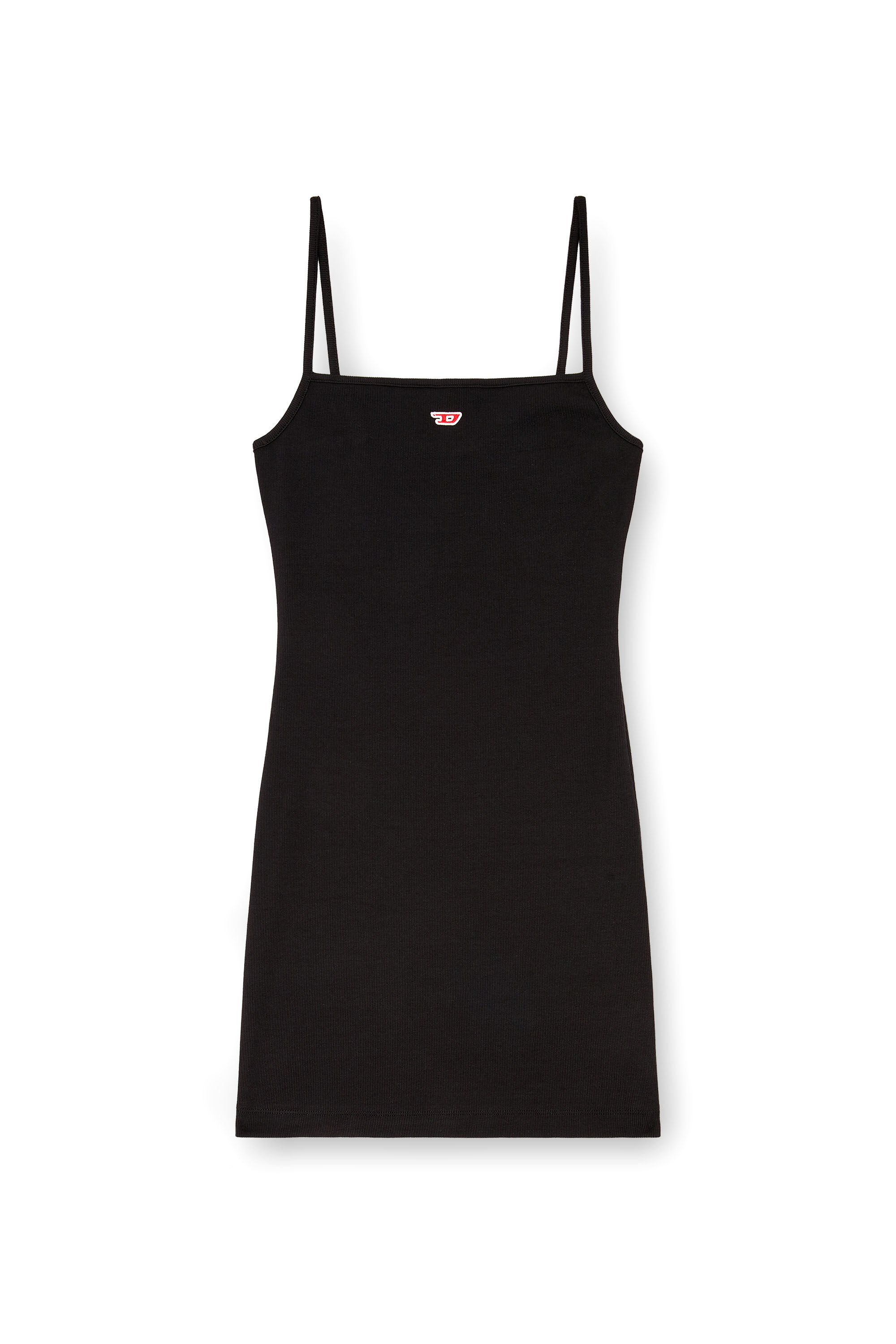 Diesel - D-HOPY-D, Woman's Short slip dress with D logo in Black - 2