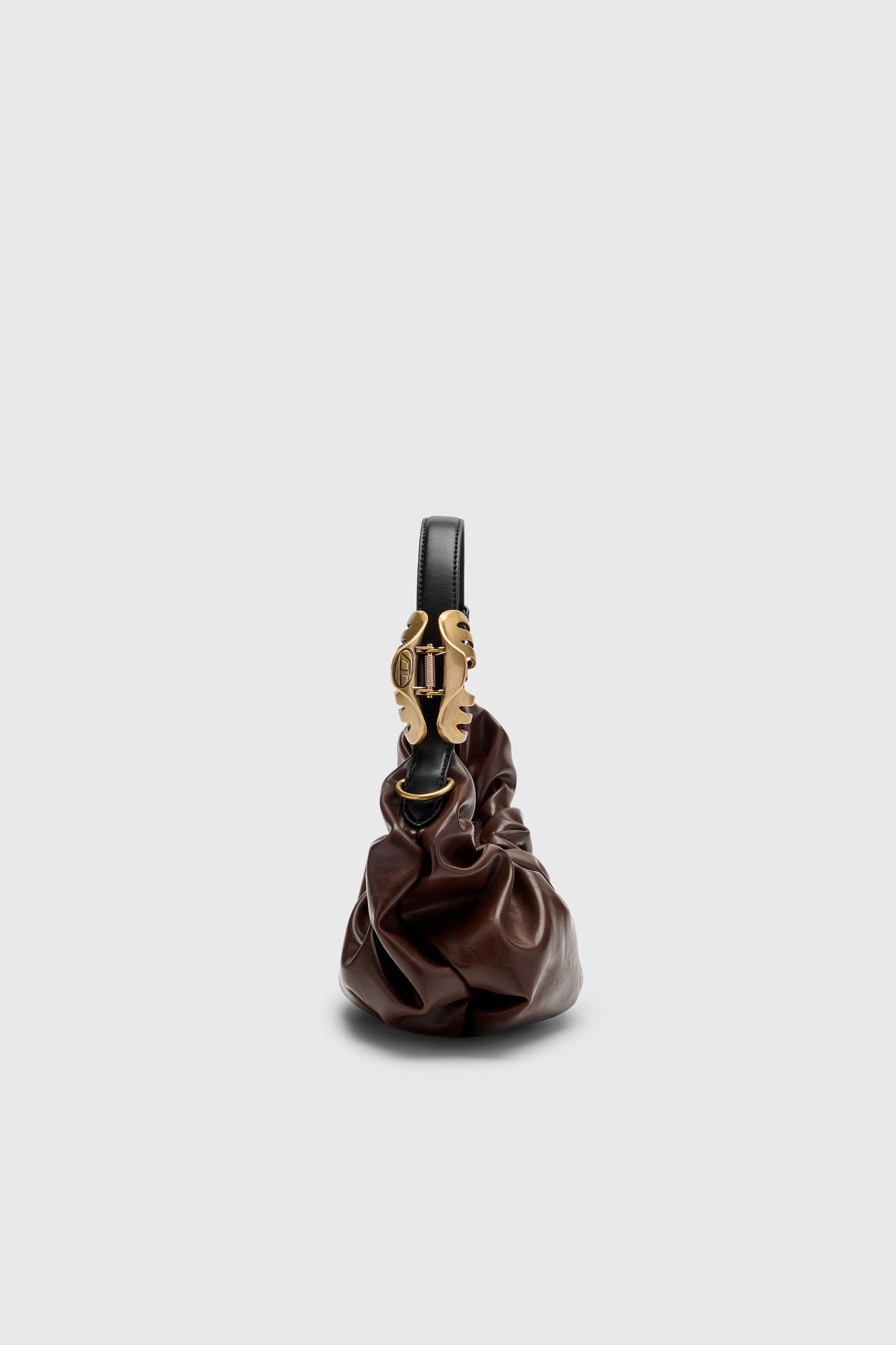 Diesel - GRAB-D HOBO S, Woman's Grab-D-Small scruched hobo bag in Dark Brown - 5