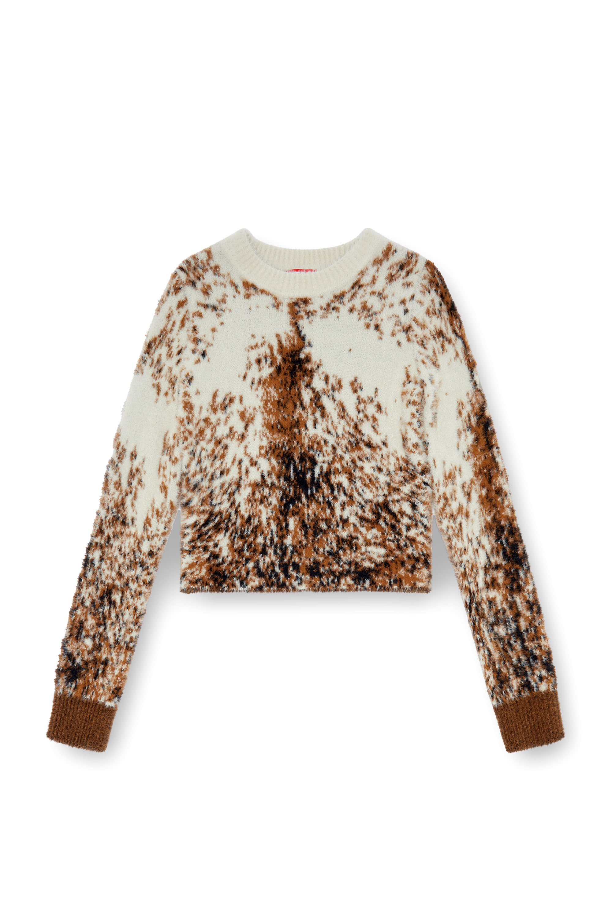 Diesel - M-UCCA, Woman's Jumper with animal hide effect in Brown - 2