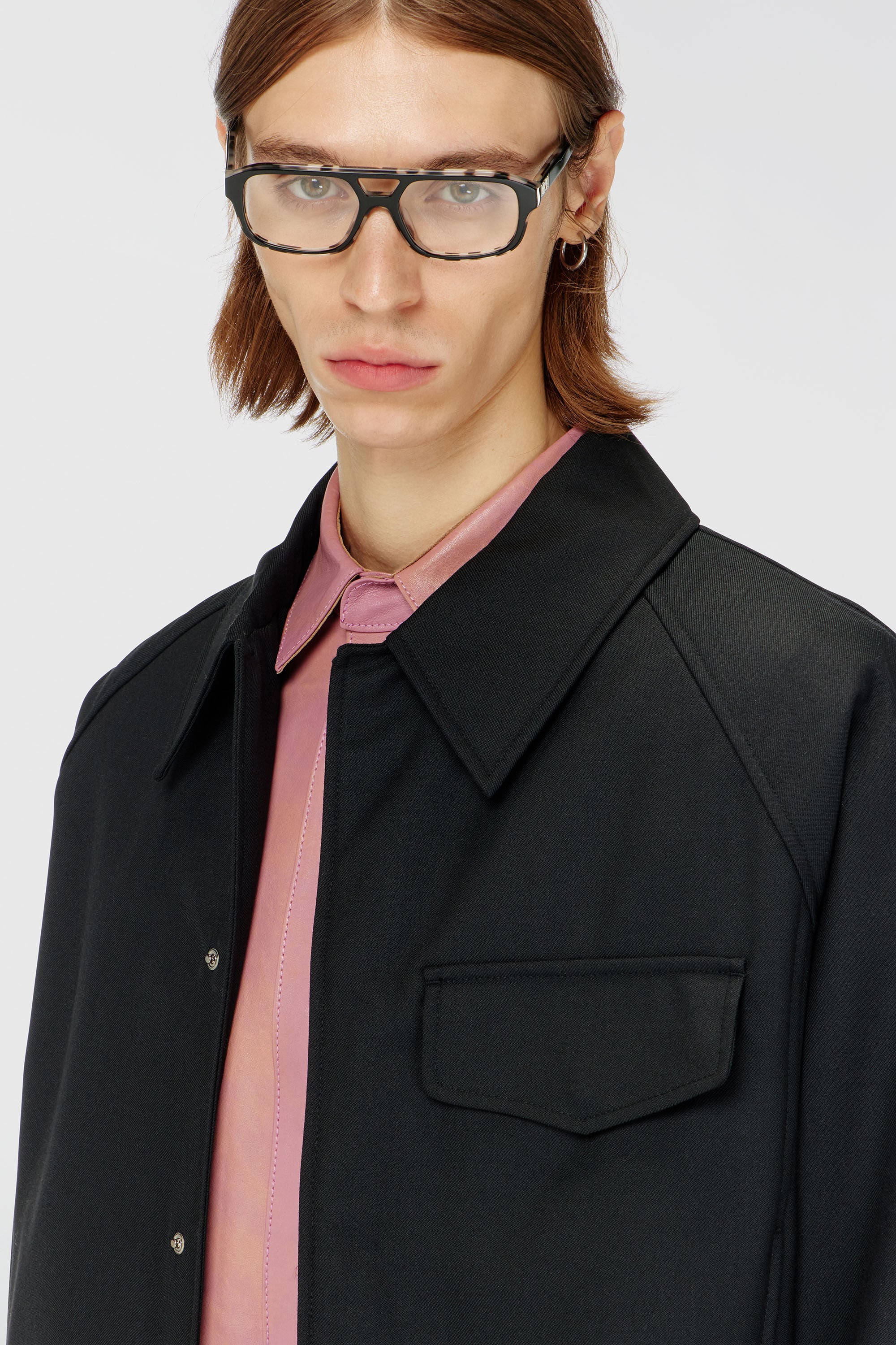 Diesel - J-ATTOR-COOL, Man's Gathered bomber jacket in wool blend in null - 5