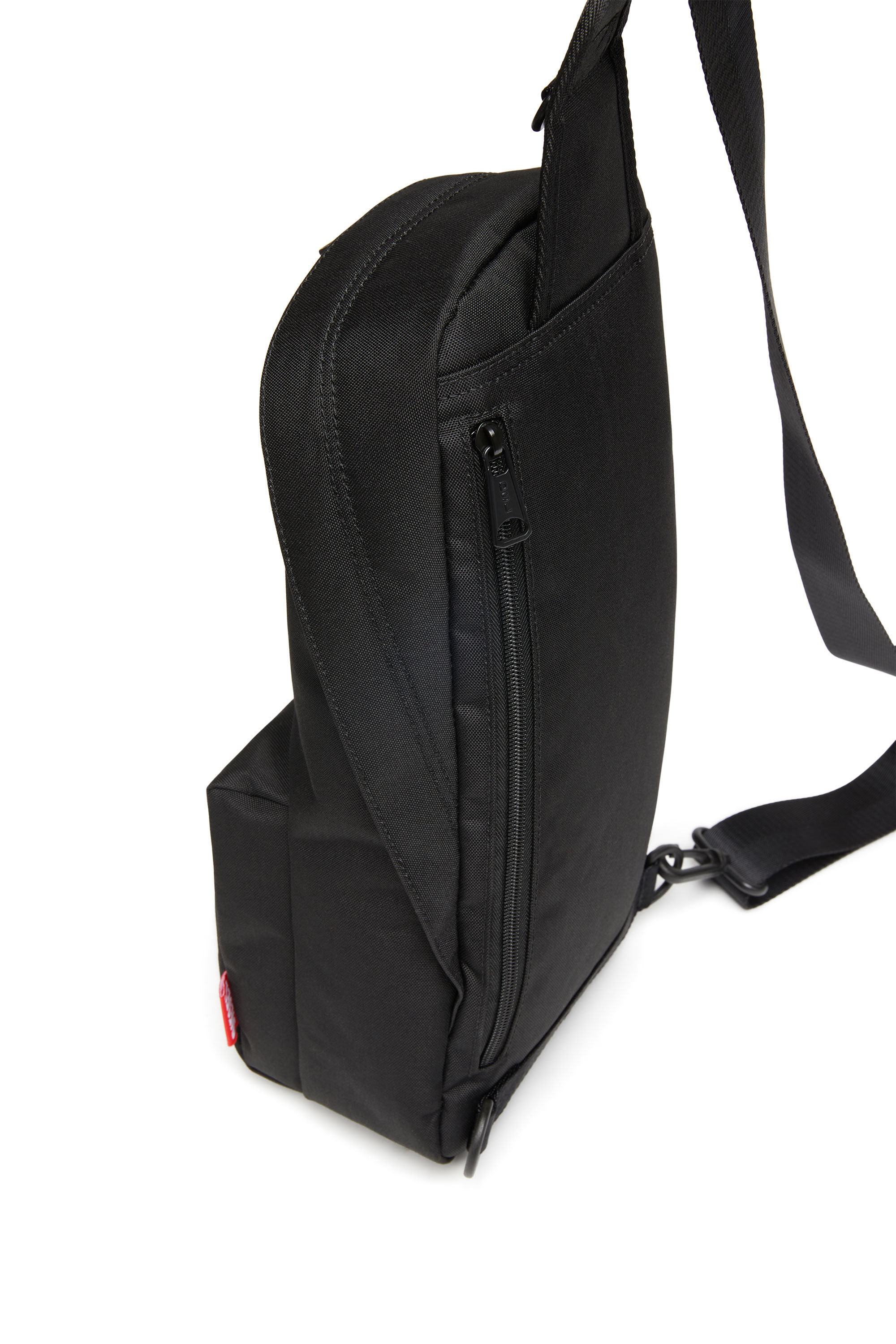 Men s D Bsc Sling backpack in heavy duty shell Black Diesel