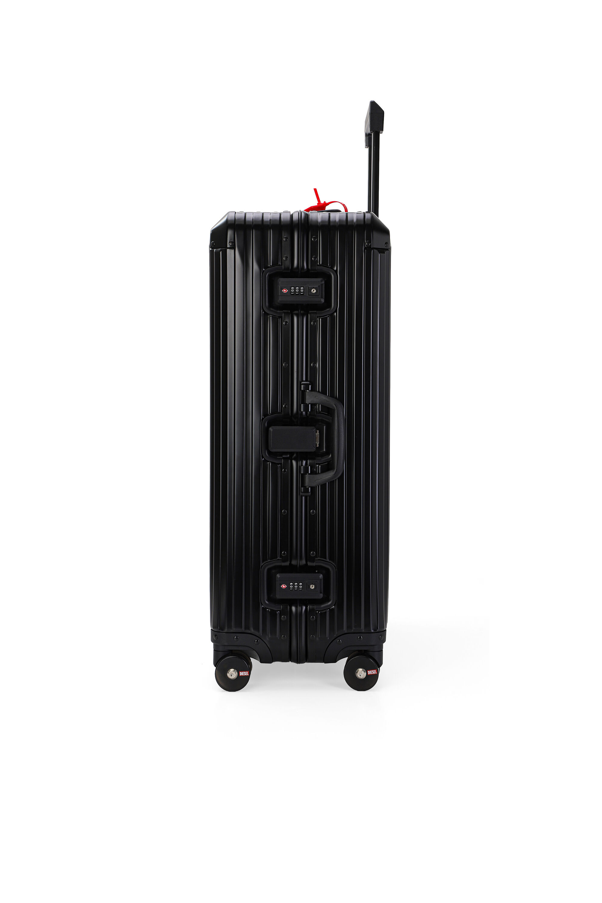 Diesel - DIESEL ALUMINUM TROLLEY- DSL002, Unisex's Aluminum suitcase size L in Black - 3