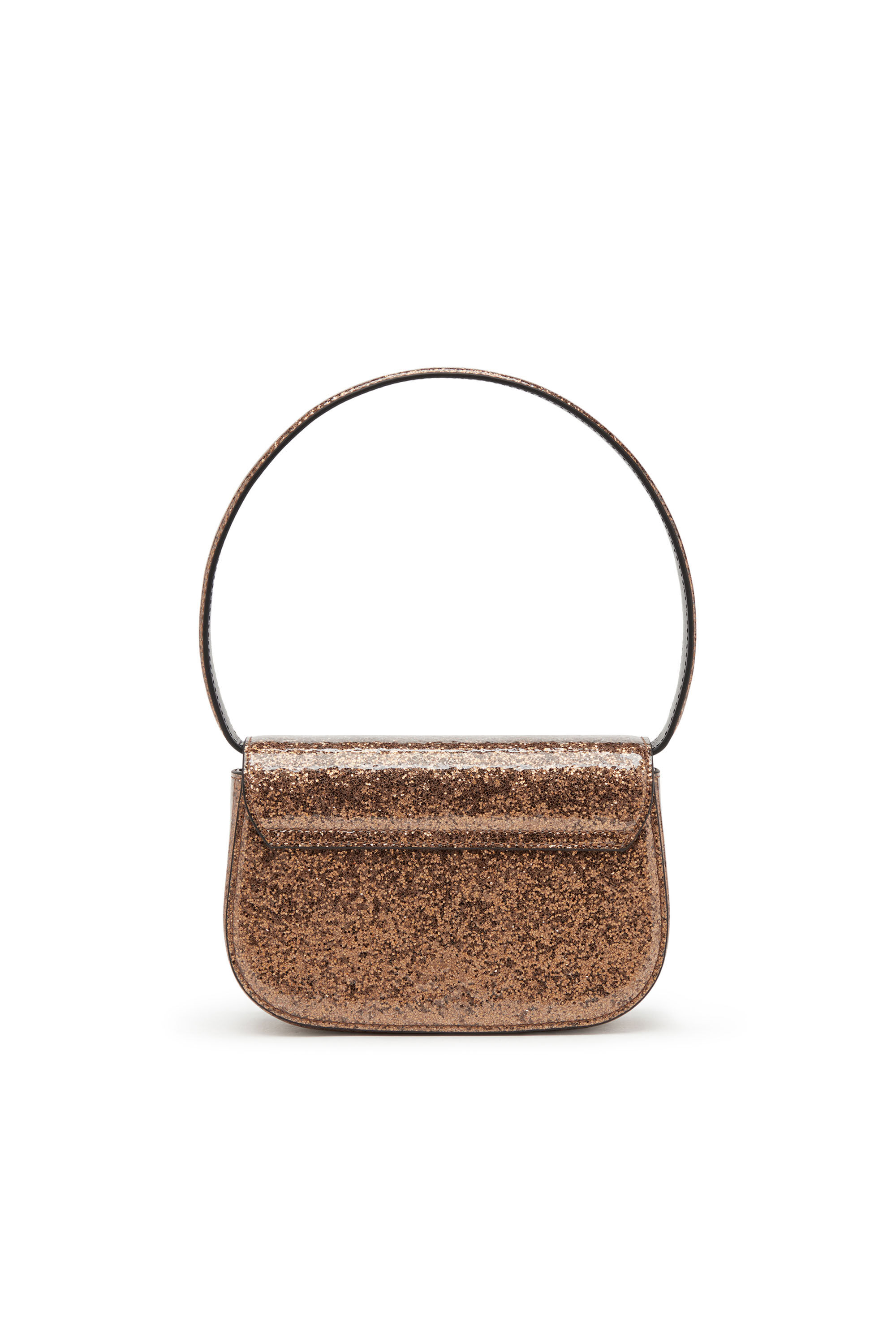 Diesel - 1DR, Woman's 1DR-Iconic shoulder bag with macro glitter in Bronze - 3