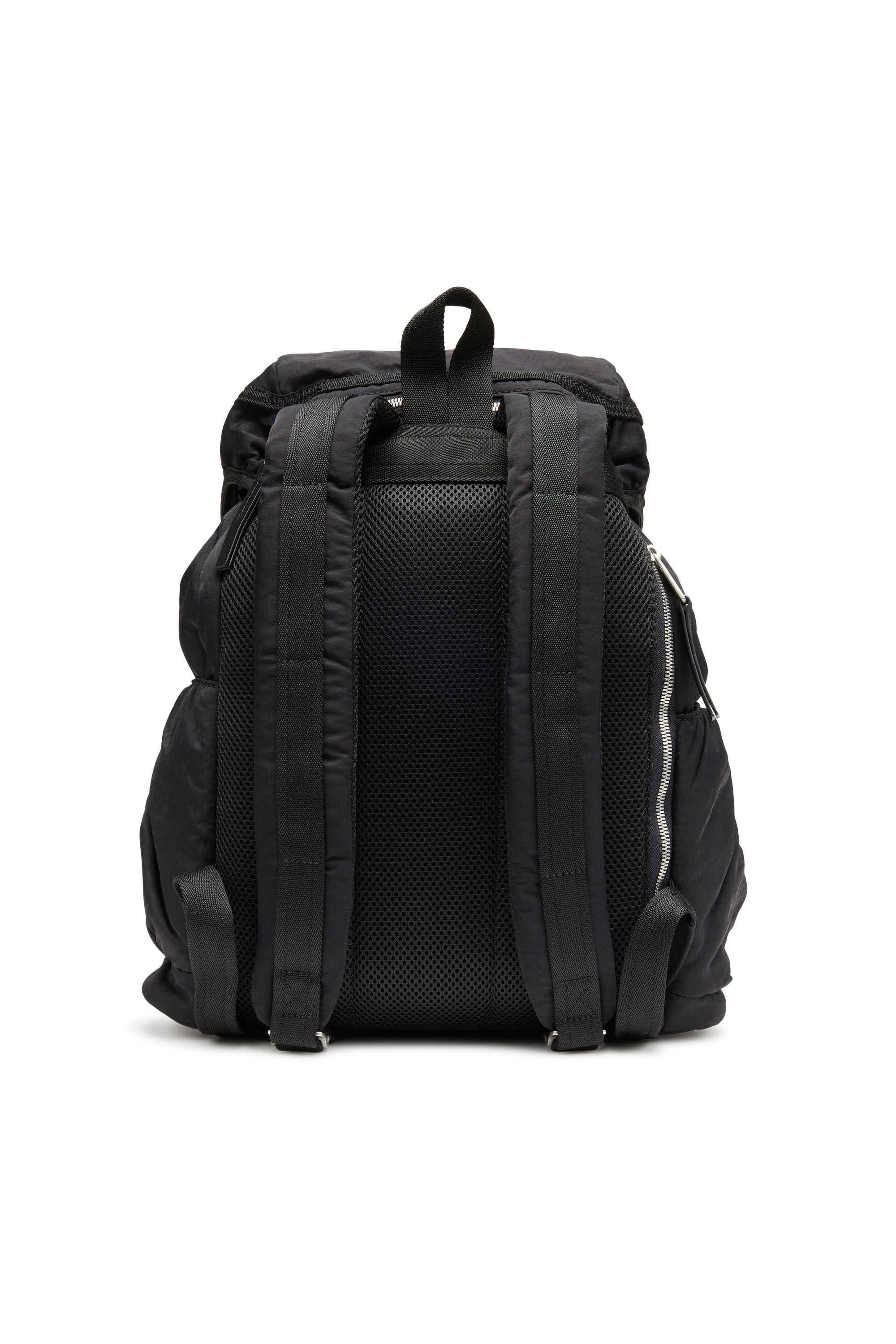 Diesel - LOGOS BACKPACK L, Unisex's Logos L-Large backpack in recycled nylon in Black - 3