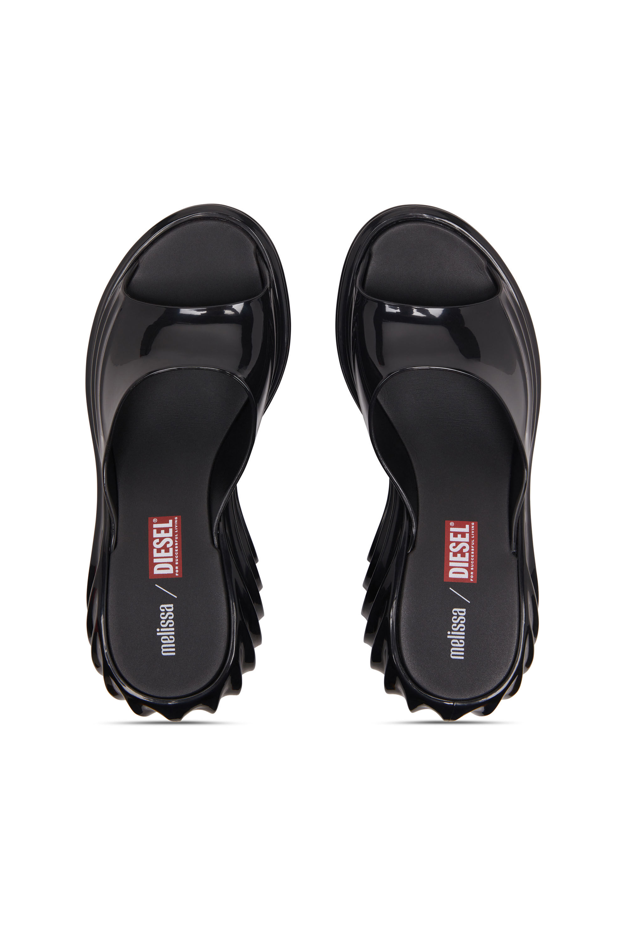 Diesel - MELISSA QUANTUM PLATFORM, Woman's Platform mule in Melflex&reg; in Black - 4