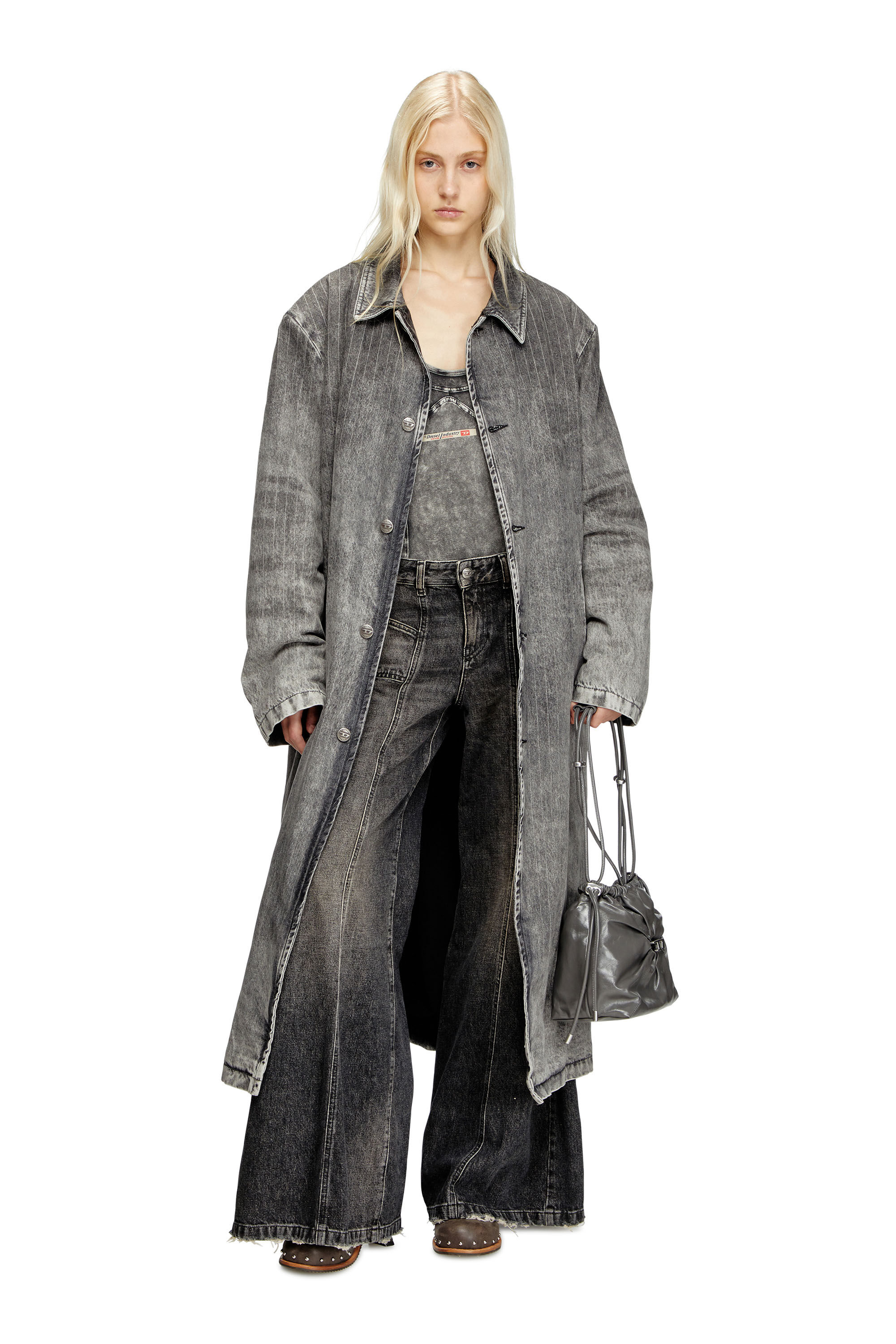 Women's Flare Jeans | Black/Dark grey | Diesel D-Akii