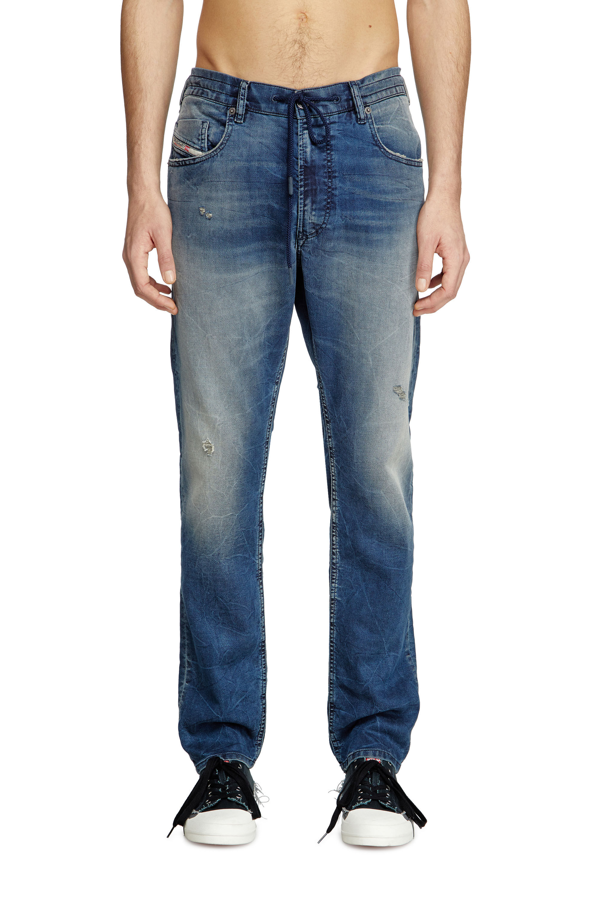 Diesel - Man's Regular 2030 D-Krooley Joggjeans® 068PI, Medium blue - 3