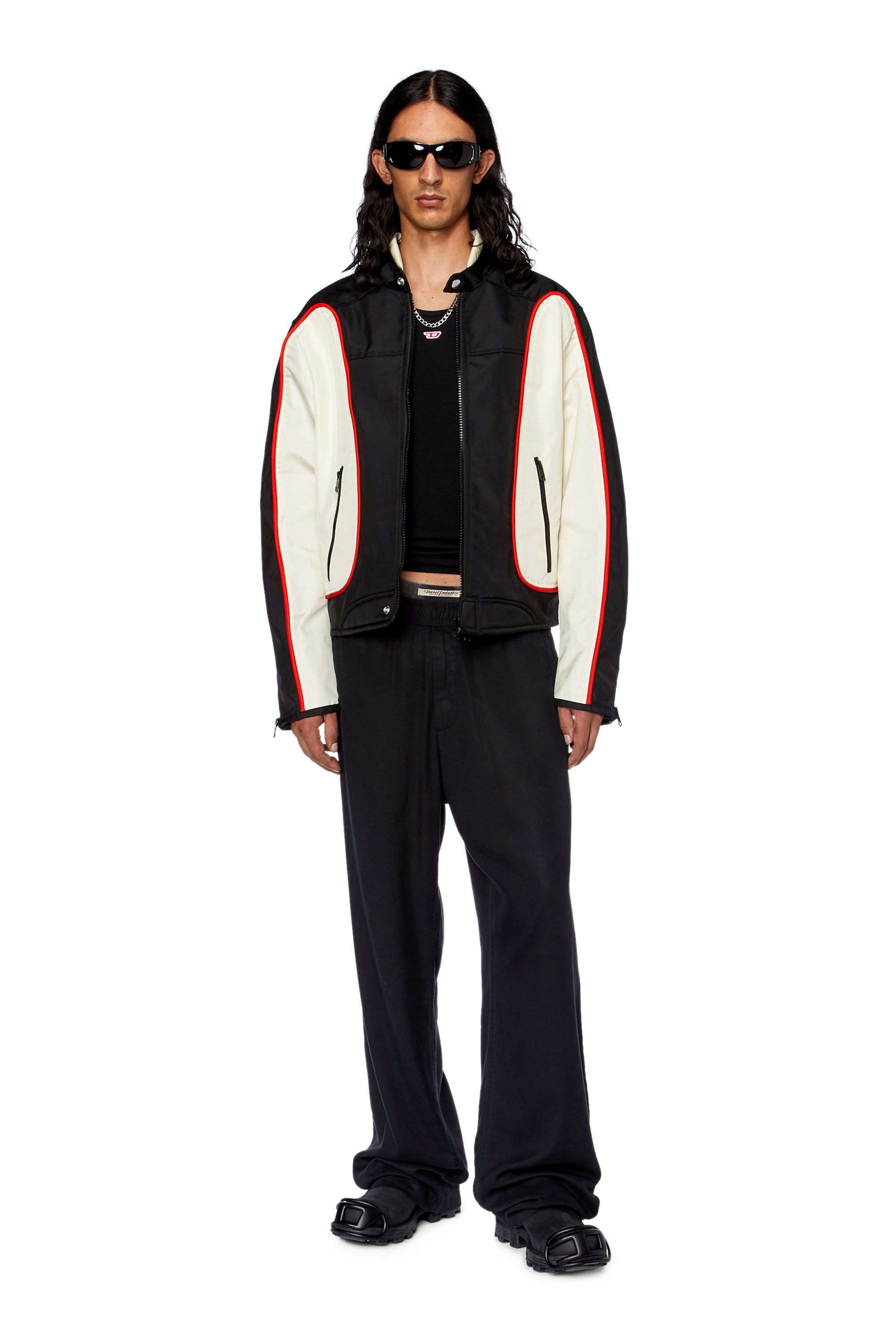 J-BLINK Unisex: 90's Biker jacket in waterproof nylon | Diesel J-BLINK Unisex: 90's Biker jacket in waterproof nylon | Diesel