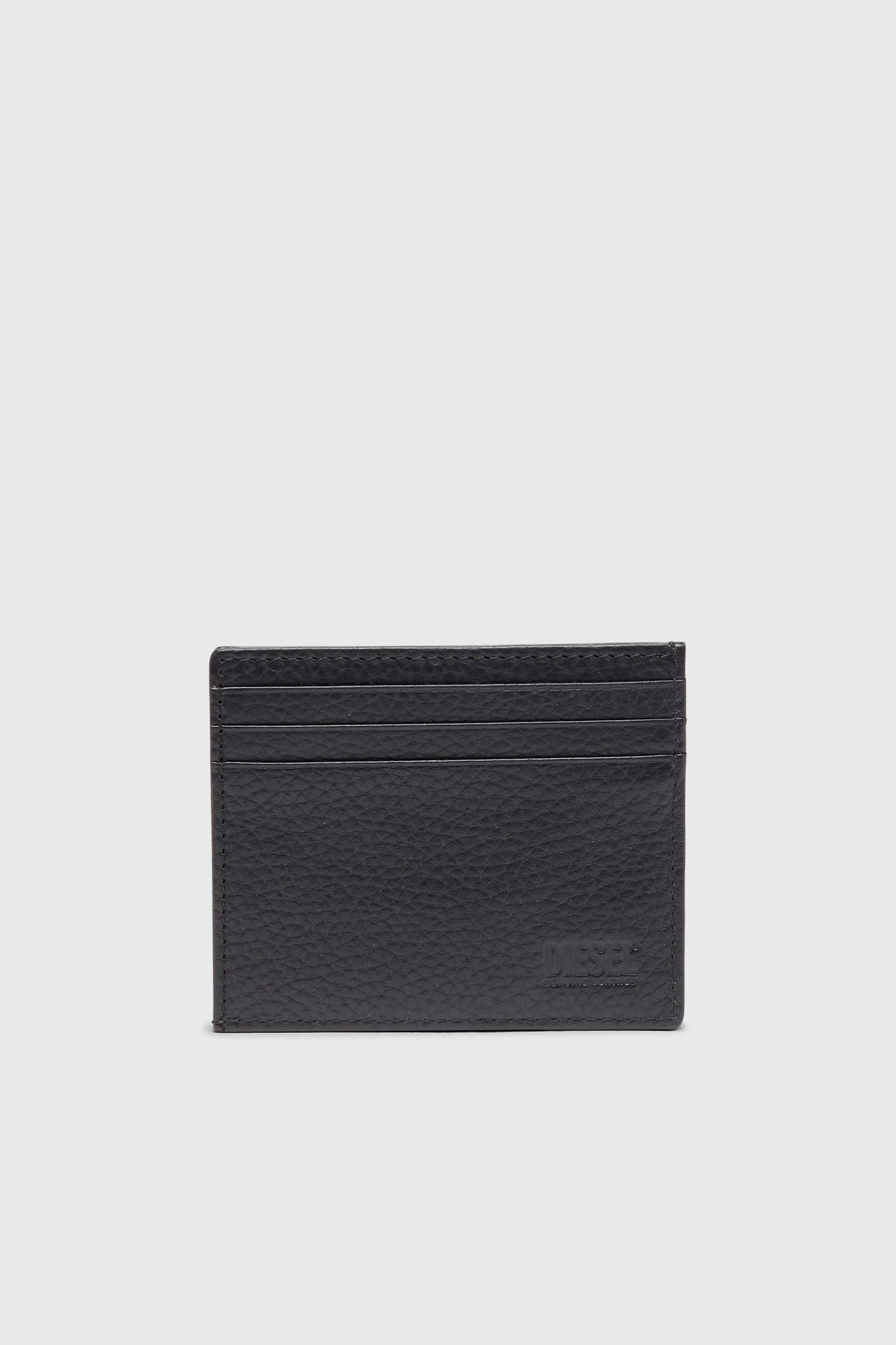 Diesel - CARD CASE, Man's Card case in grained leather in Black - 2