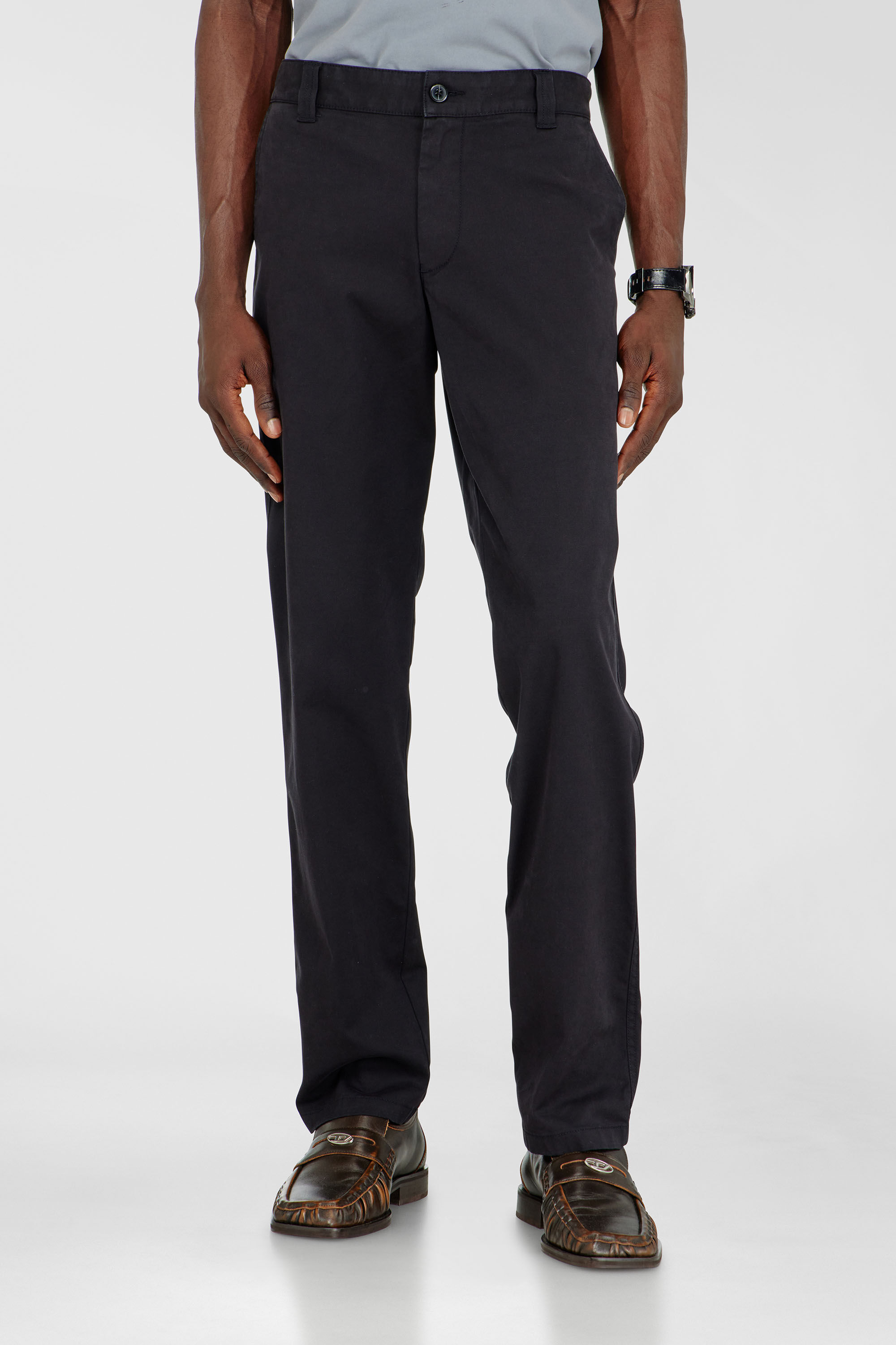 Diesel - P-DEFINE-EPCH, Man's Cotton pants with utility loop in Black - 3