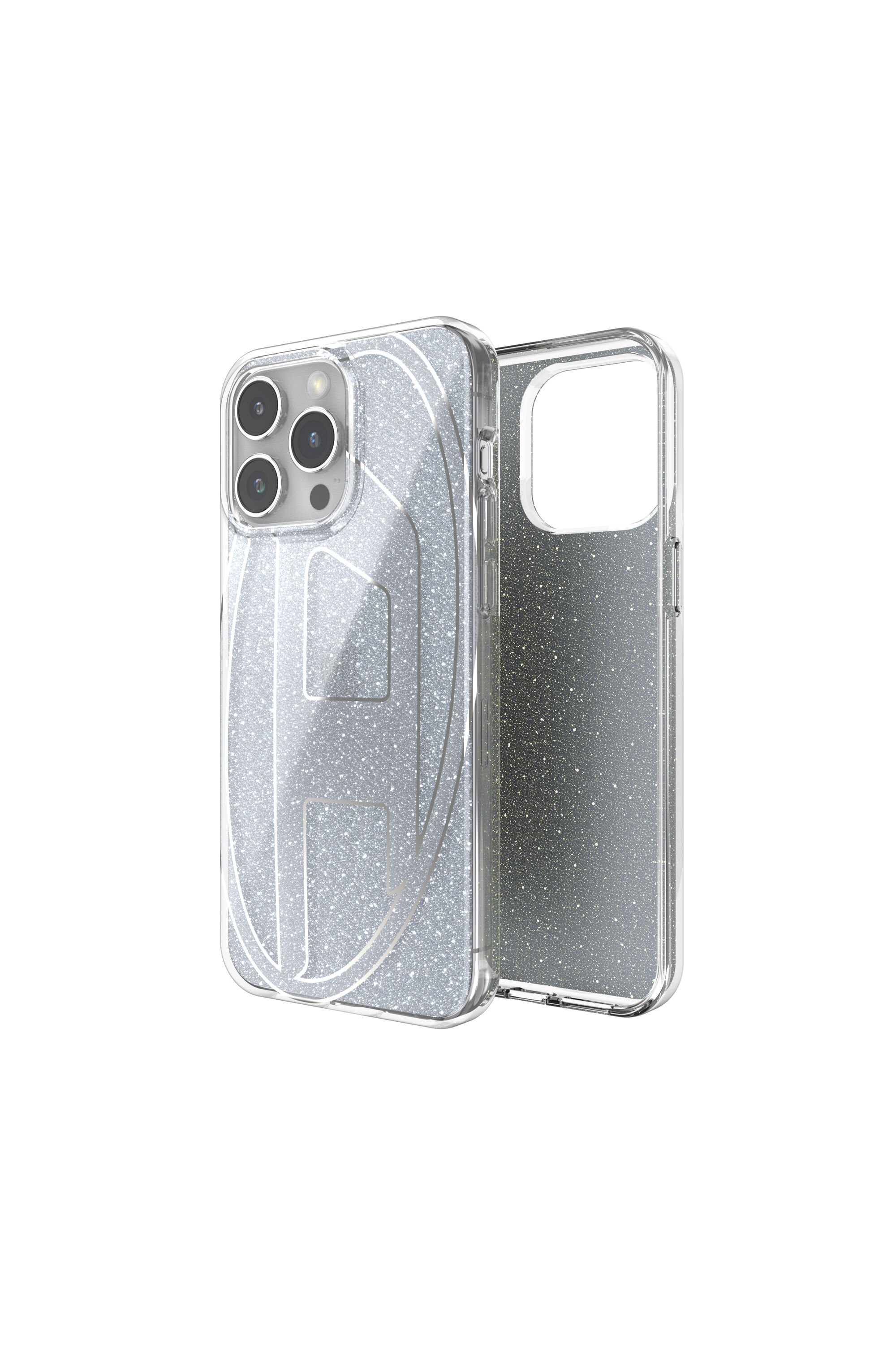 Diesel - 60033 AOP CASE, Unisex's Glitter Case for iP 15 Pro Max in Silver - 1