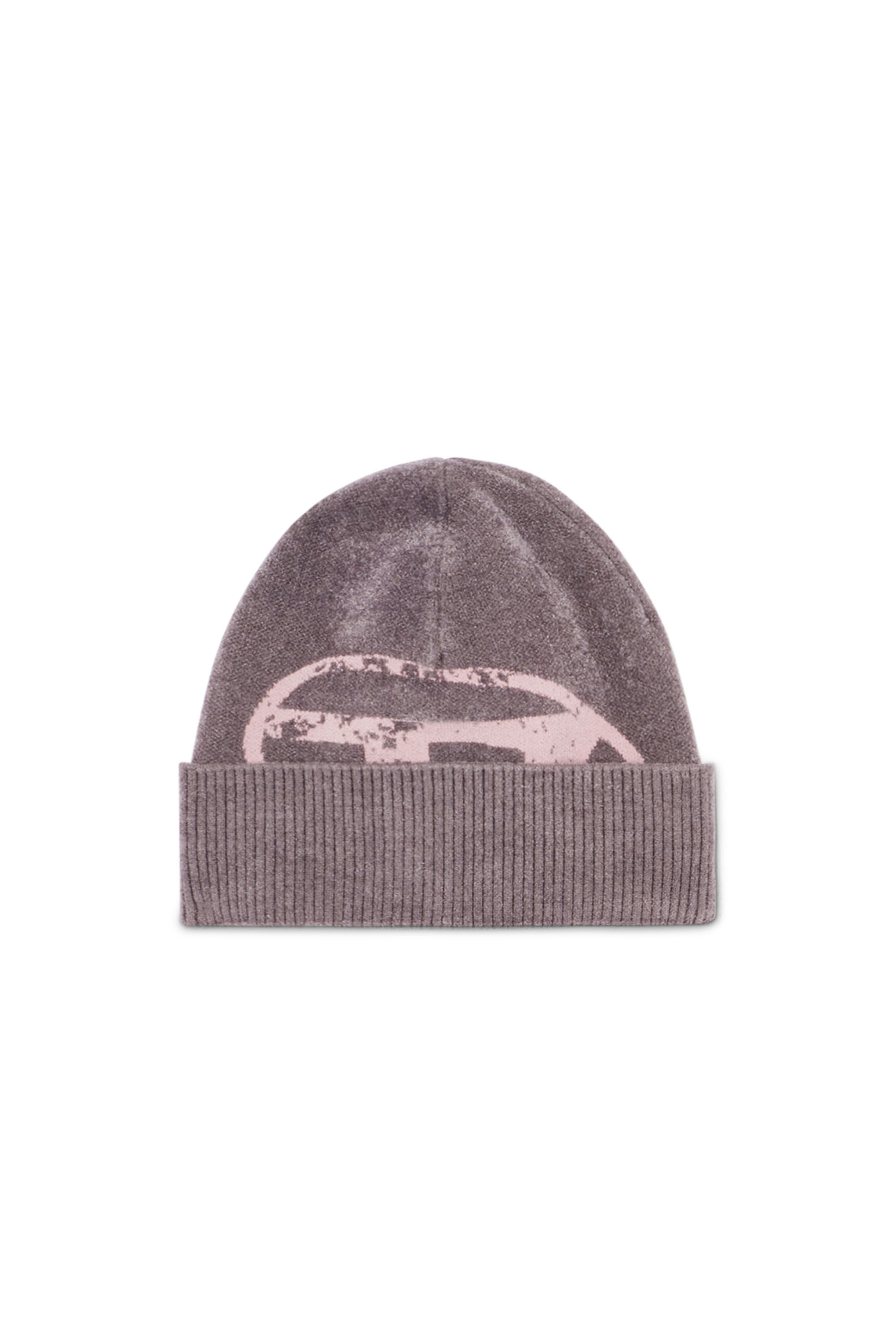 Diesel - K-URIUS, Unisex's Beanie with distressed oval D logo in Violet - 1