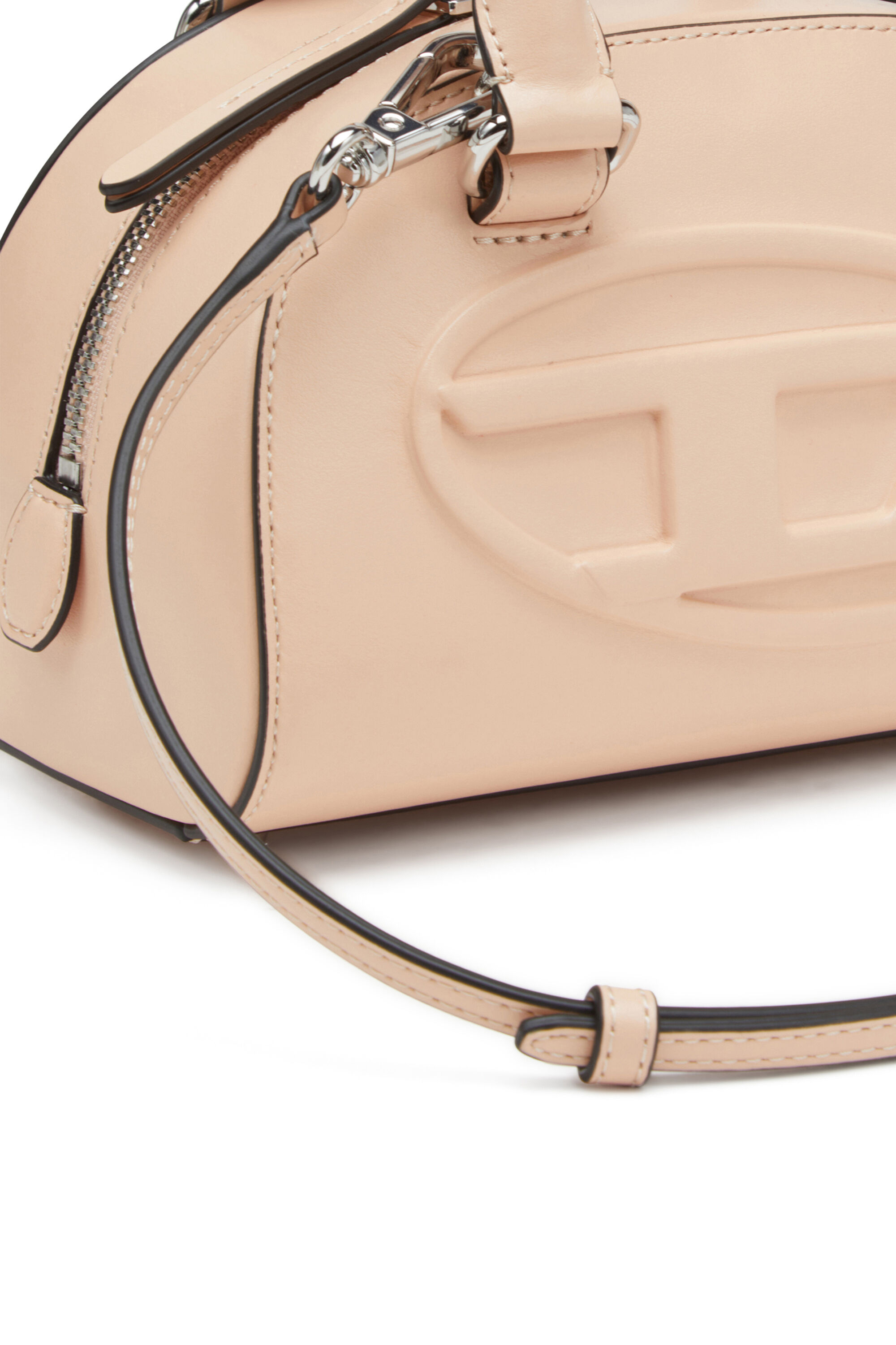 Diesel - 1DR DOME CROSSBODY, Woman's 1DR Dome-Leather mini bowling bag in Pink - 5