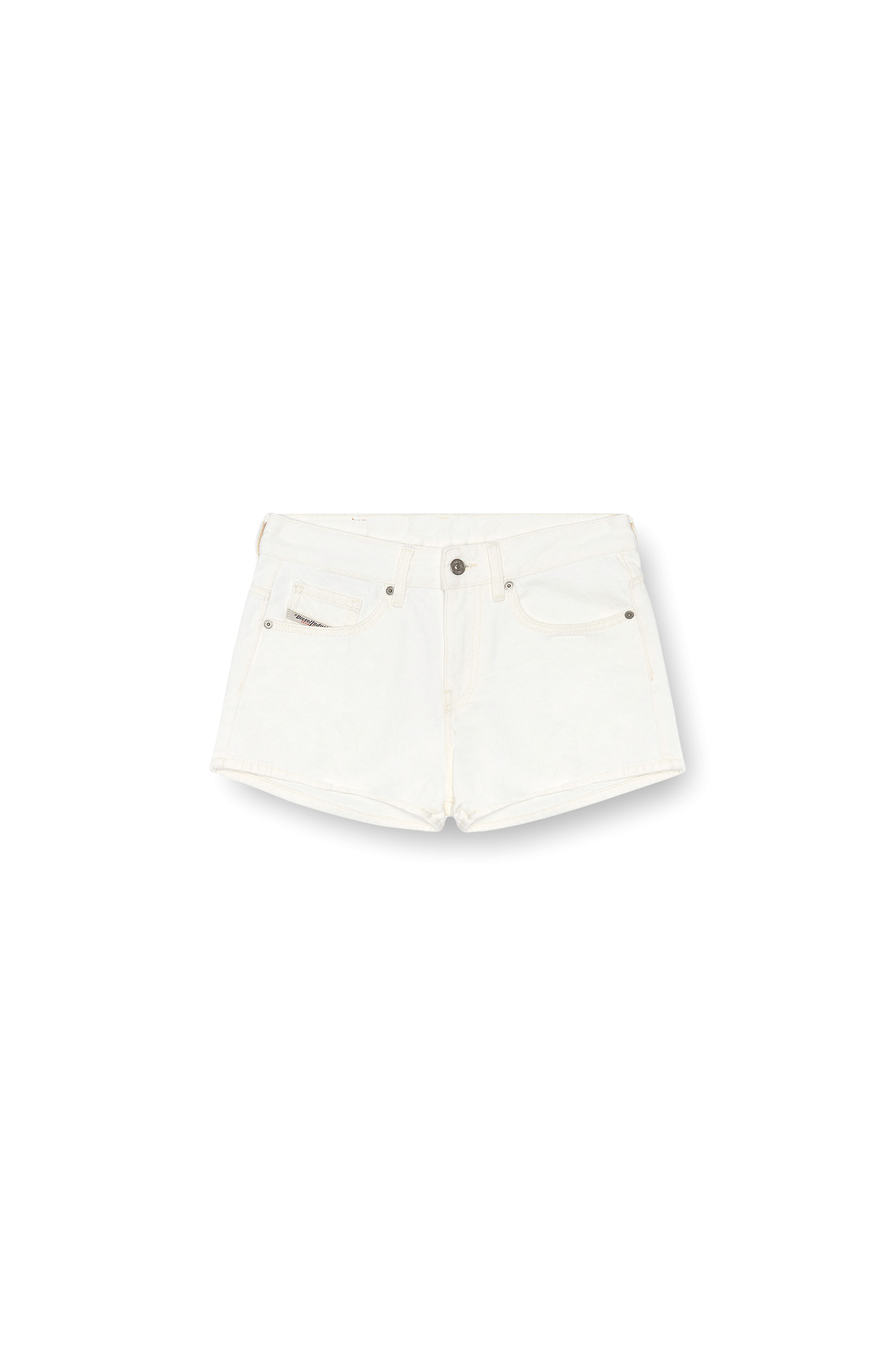 Diesel - DE-YUBA, Woman's Denim shorts in White - 2