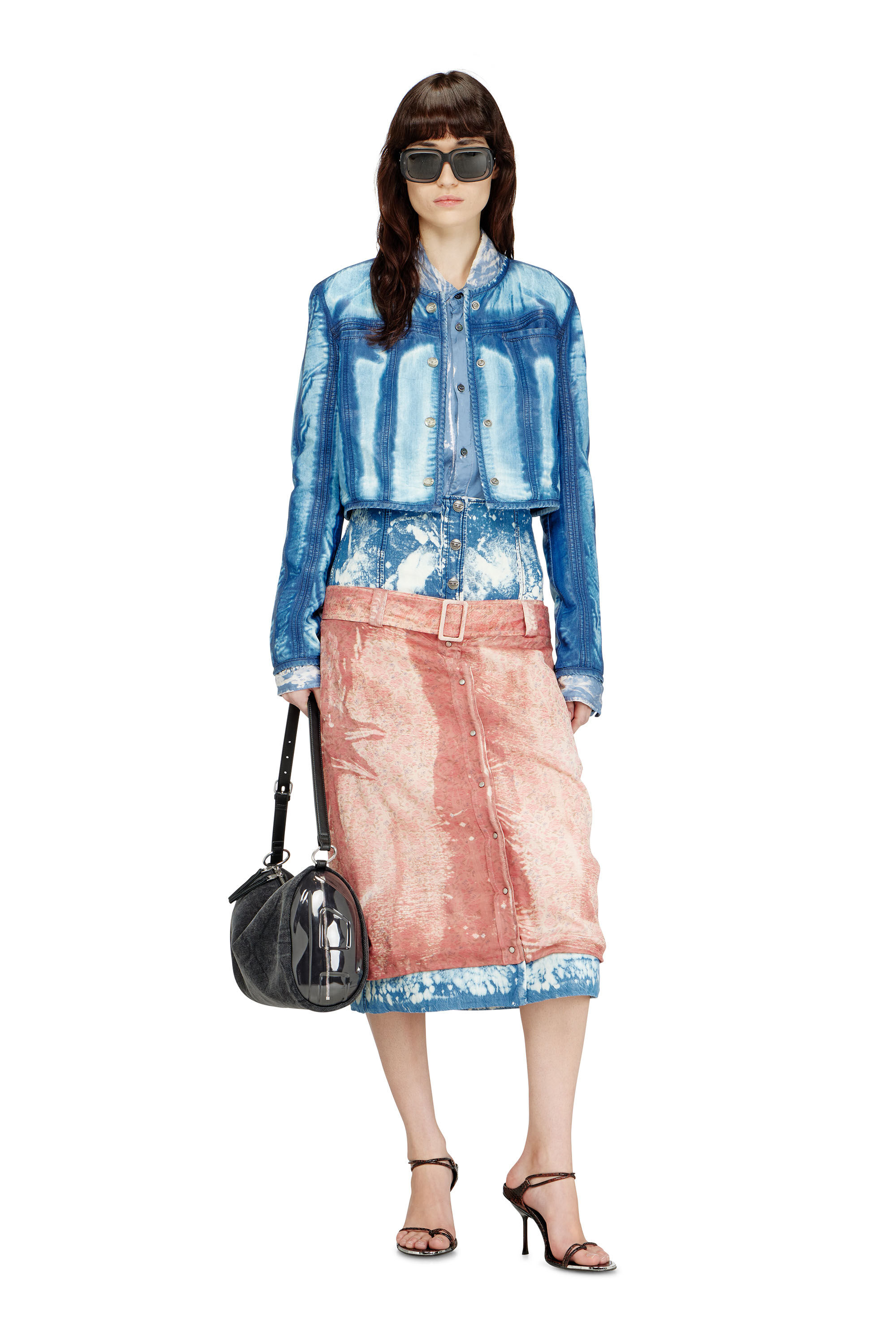 Diesel - DE-SYPHRA-FSI, Woman's Cropped jacket in X-Ray Lyocell denim in Blue - 1