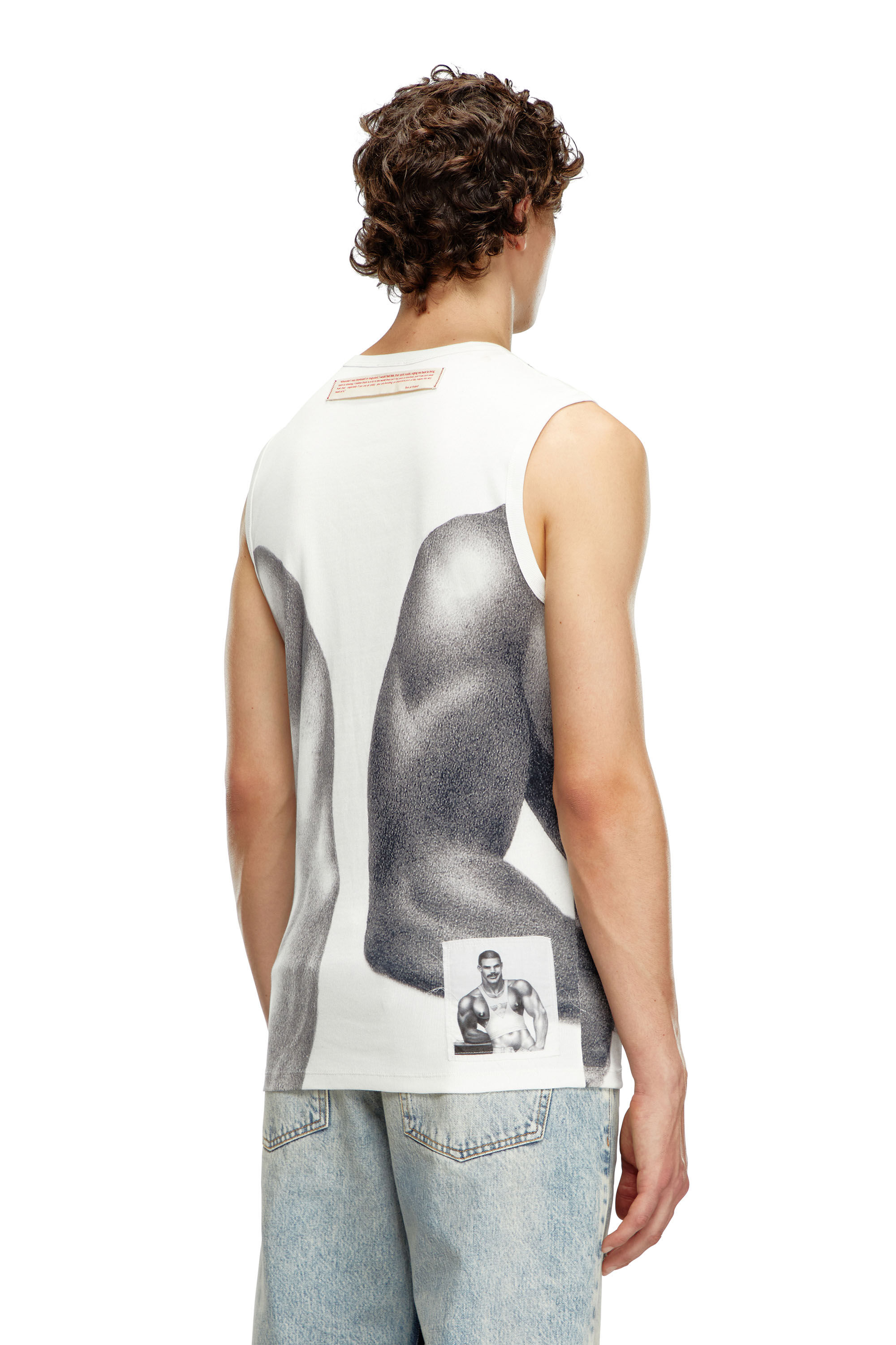 Diesel - PR-T-LIFTY-TOF, Unisex's Tank top with all-over print in White - 4