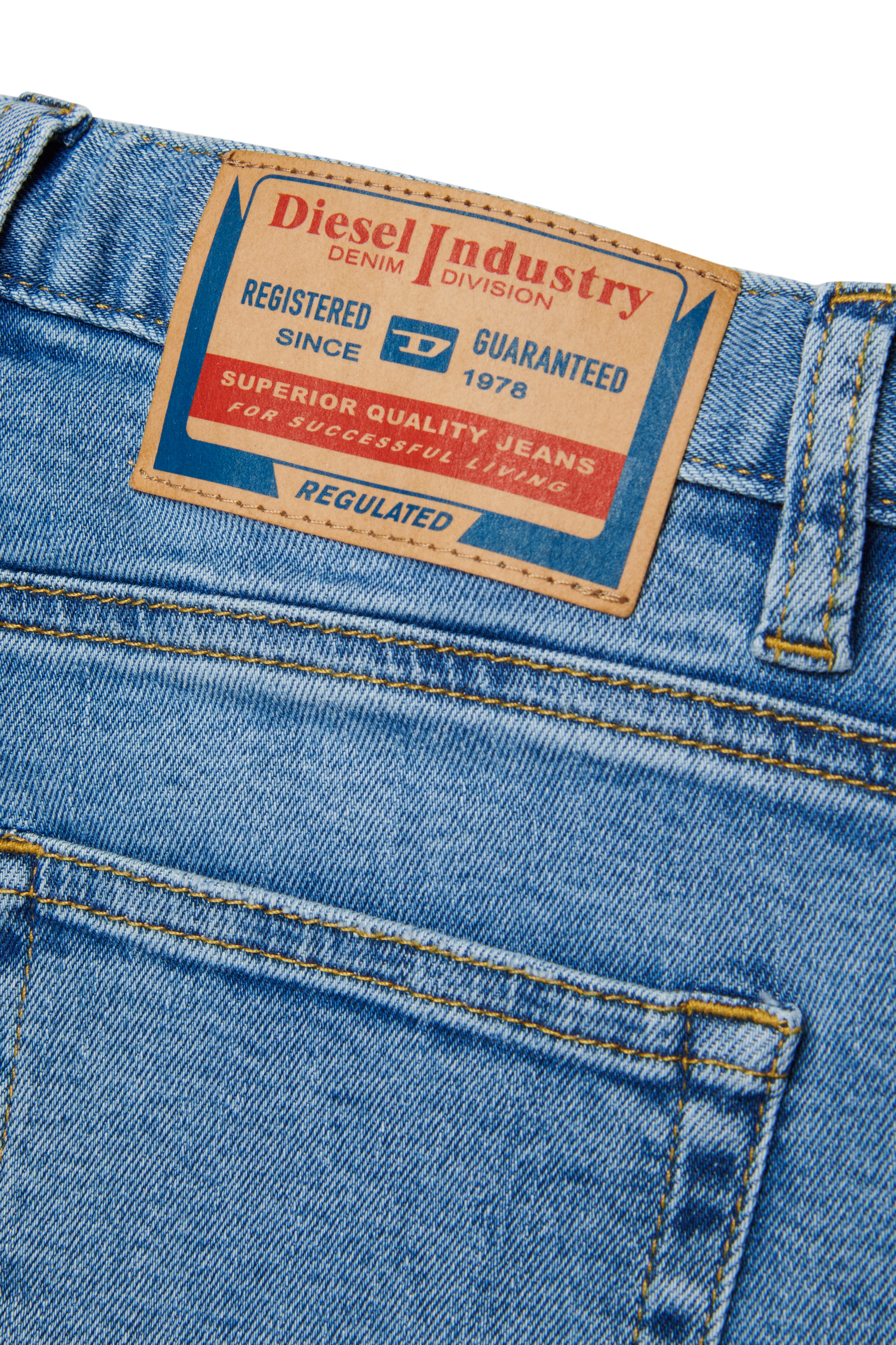 Diesel - D-ARGJX-SHORT-J, Woman's Denim shorts in treated stretch denim in Light Blue - 4