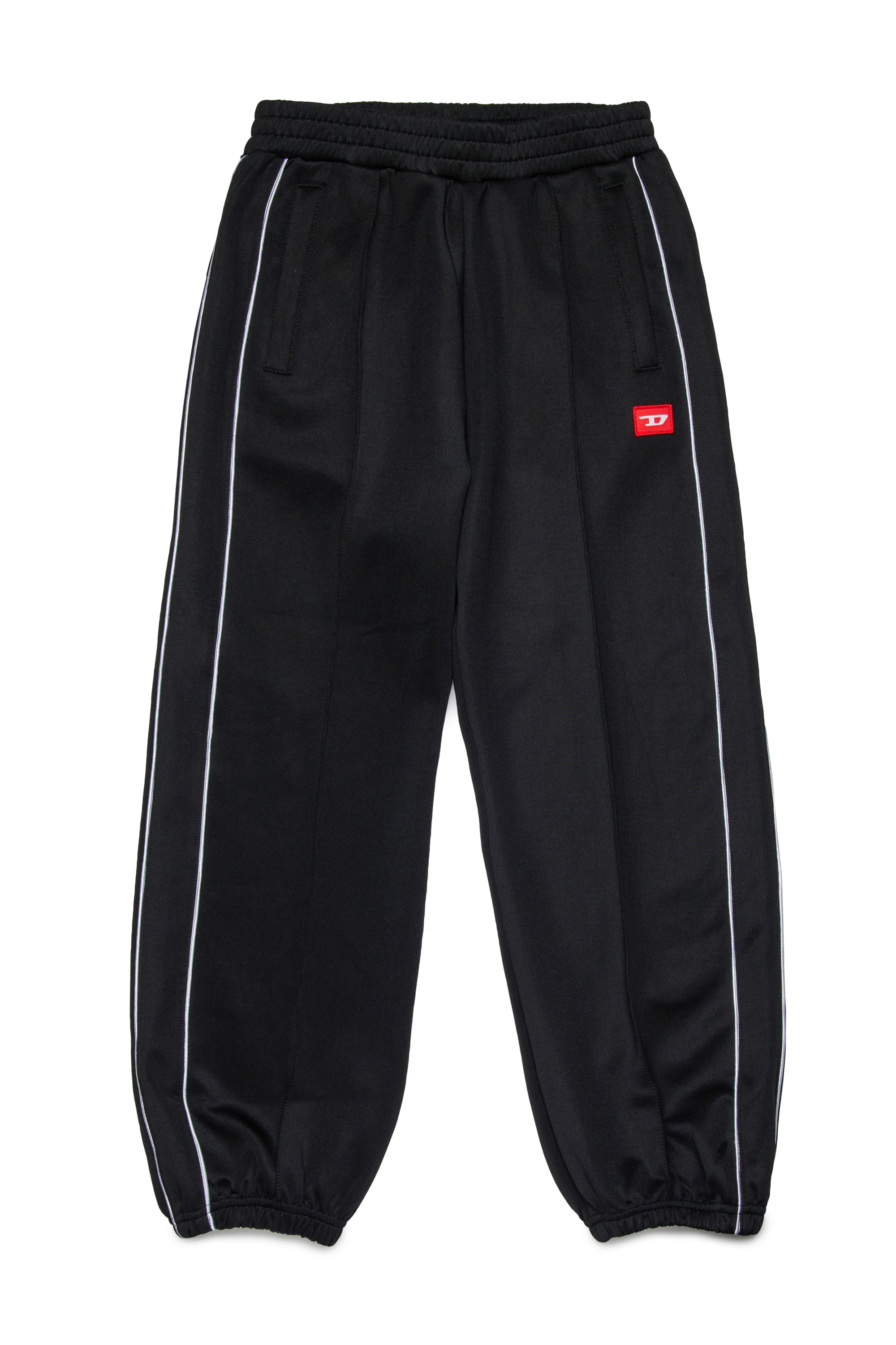 Diesel - PZAMPERD, Man's Cotton pants with side stripes in Black - 1