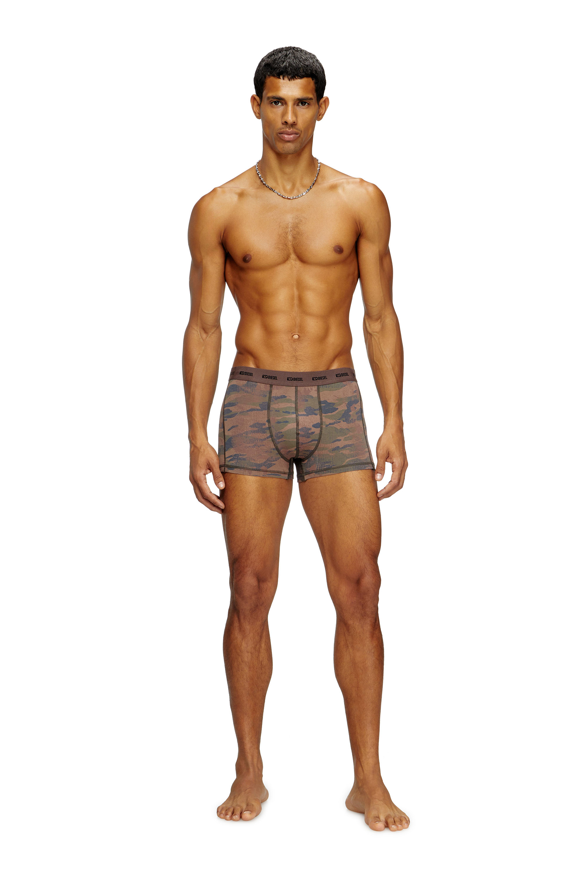 Diesel - DAMIEN-UTLT-3PACK, Man's 3-pack of boxer briefs plain and camo in Brown/Black - 3