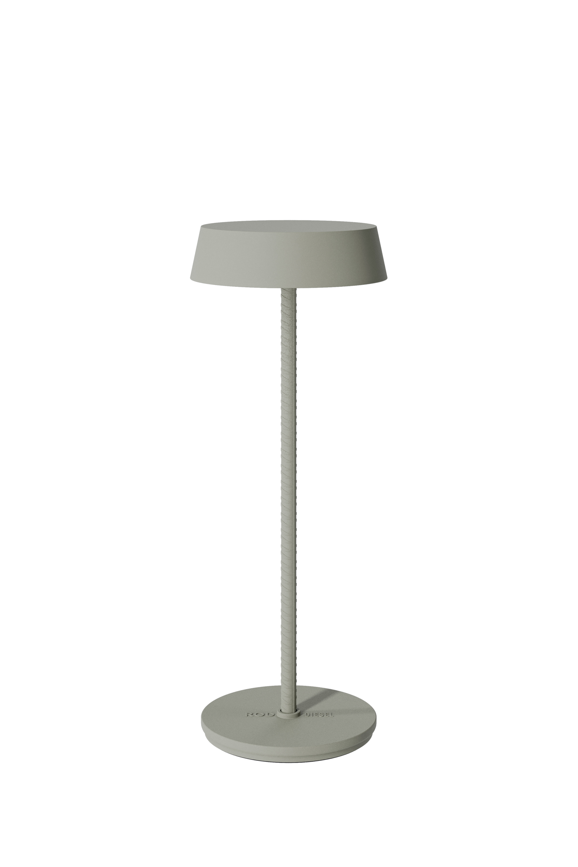 Diesel - 51181 9230 ROD CORDLESS TABLE LAMP MOSS, Unisex's Portable and rechargeable lamp in Grey - 1