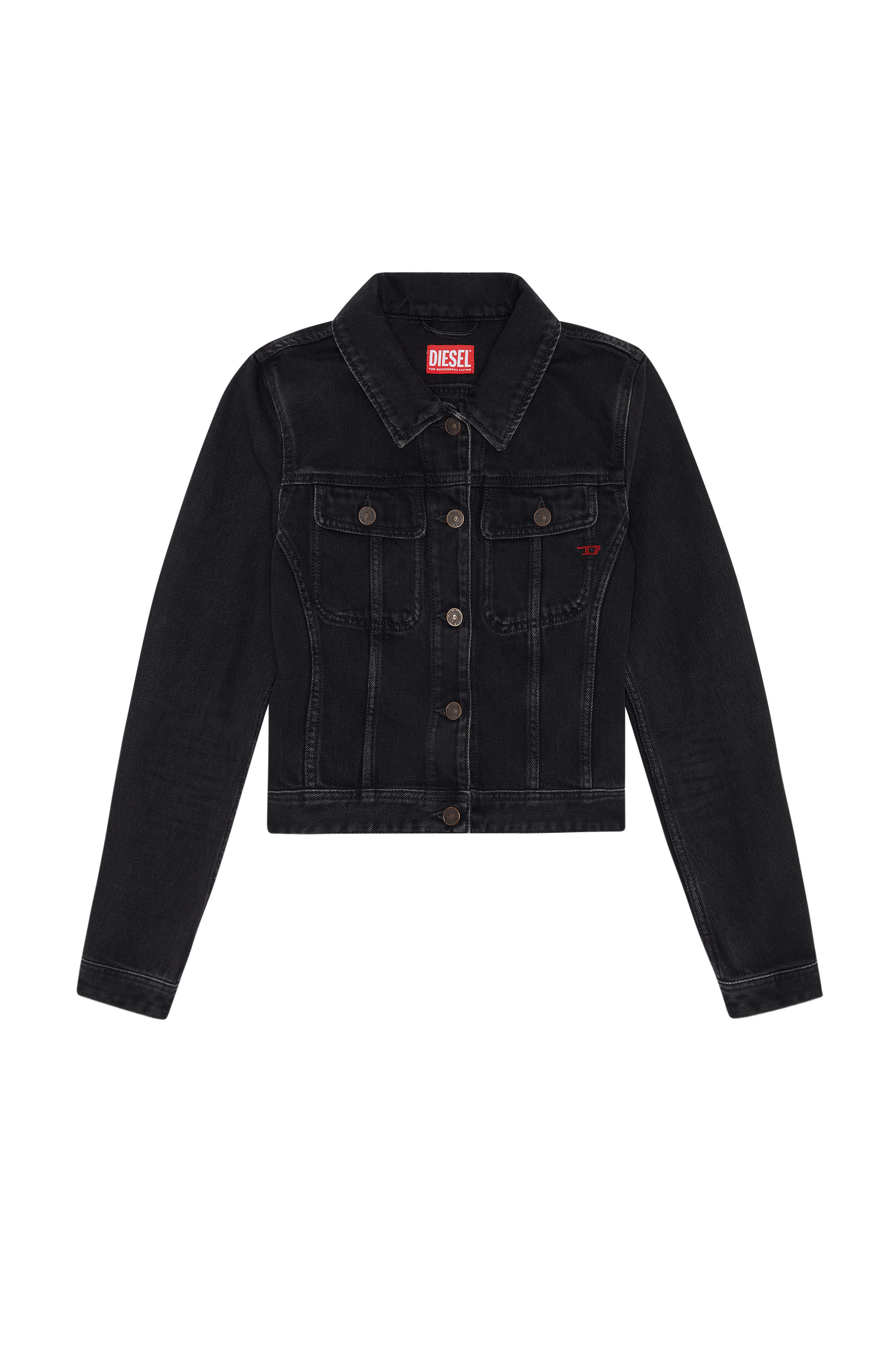 DE-SLIMMY TRUCKER JACKET, Black/Dark grey - Denim Jackets