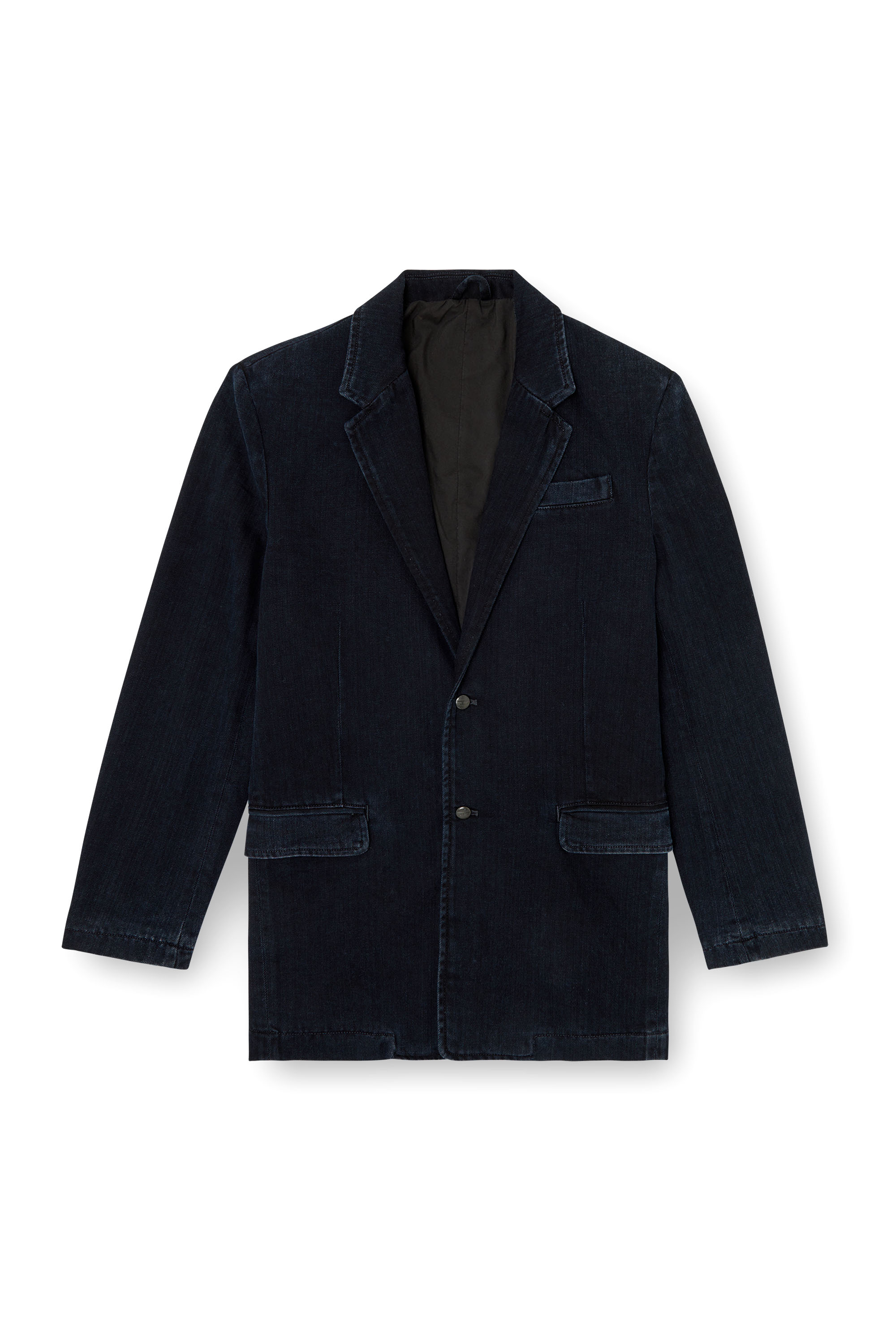 Diesel - D-REGER-D, Unisex's Blazer in streaky denim in Dark Blue - 3