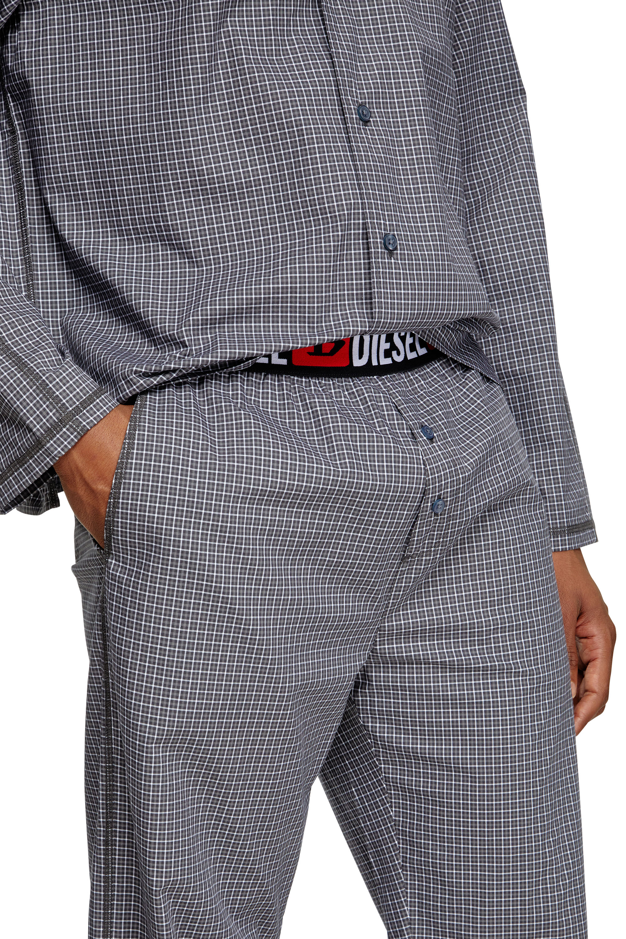 Diesel - SET-PAUL-D-CORE, Man's Pyjamas in check cotton in Grey - 4