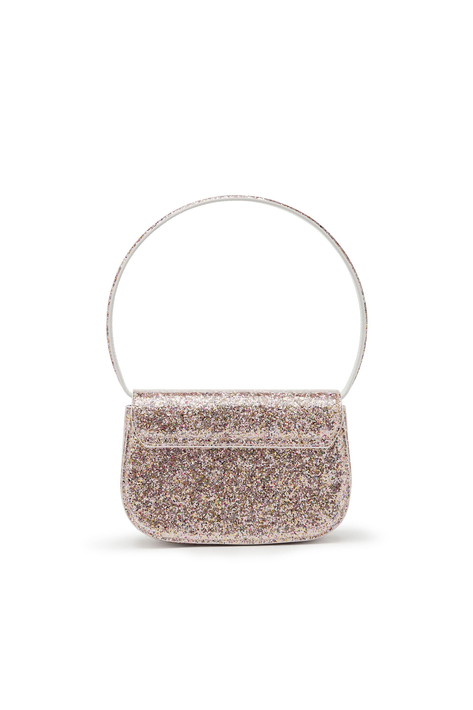 Diesel - 1DR, Woman's 1DR-Iconic shoulder bag with macro glitter in Pink - 2