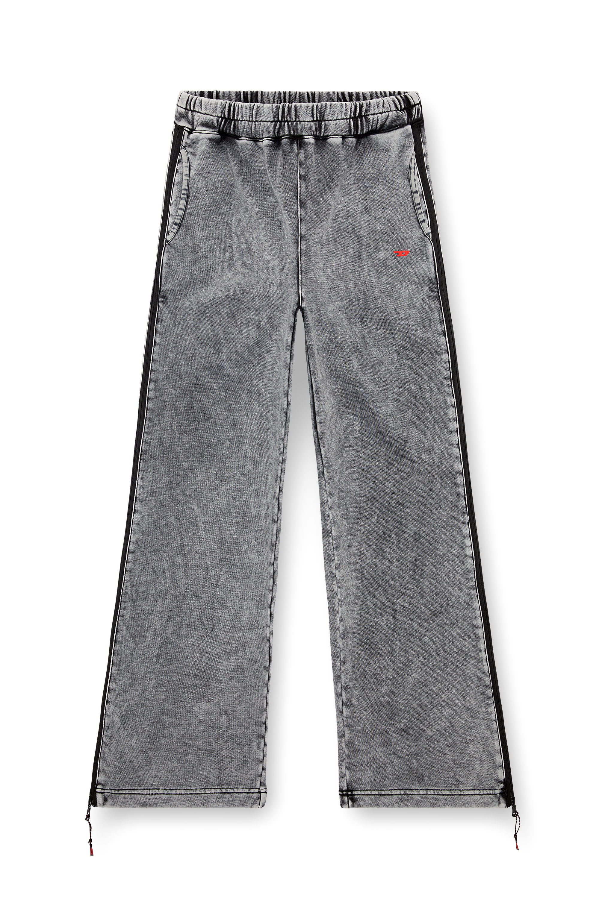 Diesel - AWSB-DELANEY-HT51, Woman's Faded track pants with zip sides in Grey - 5