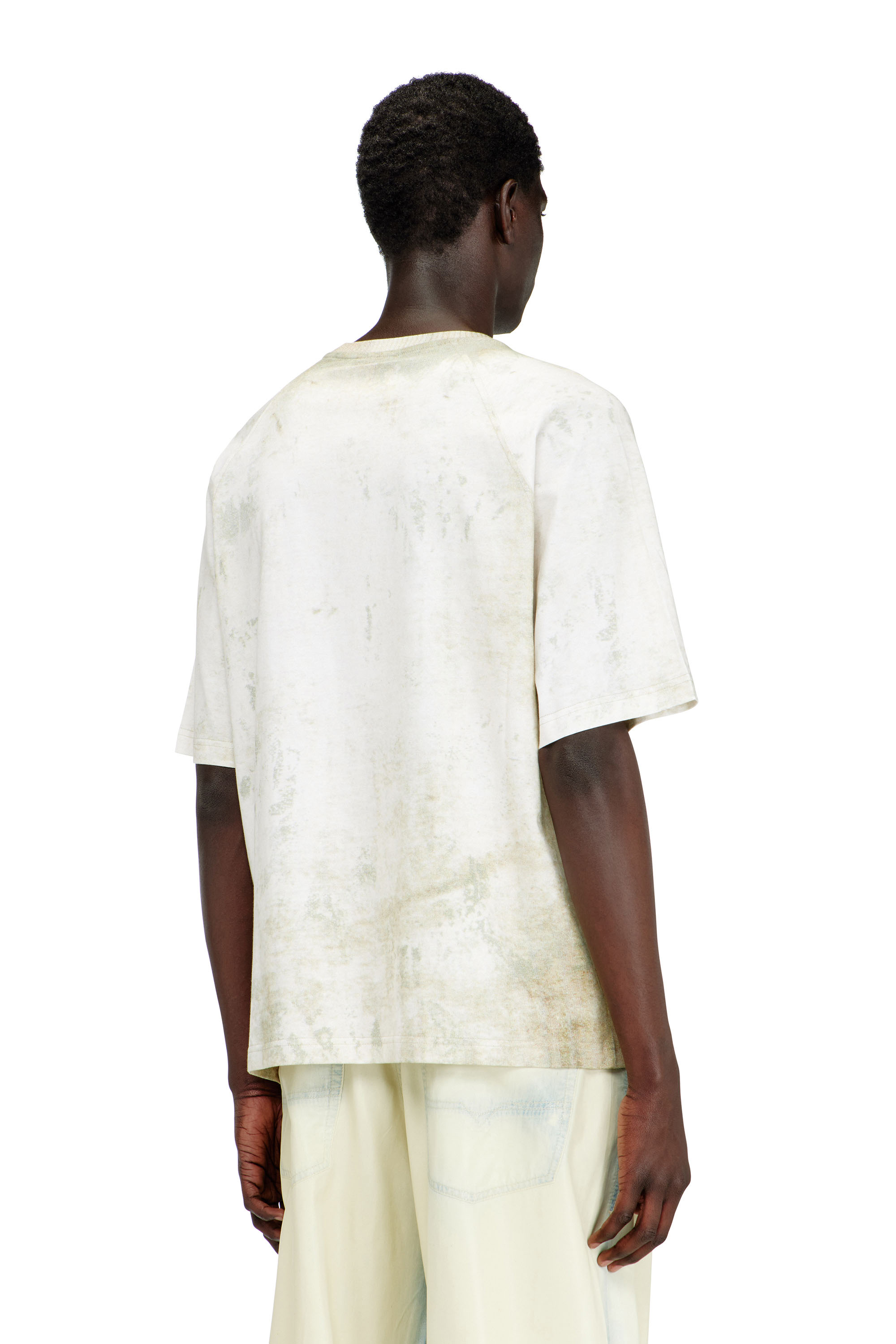 Diesel - T-CLINT, Man's T-shirt with animal print in Grey - 4