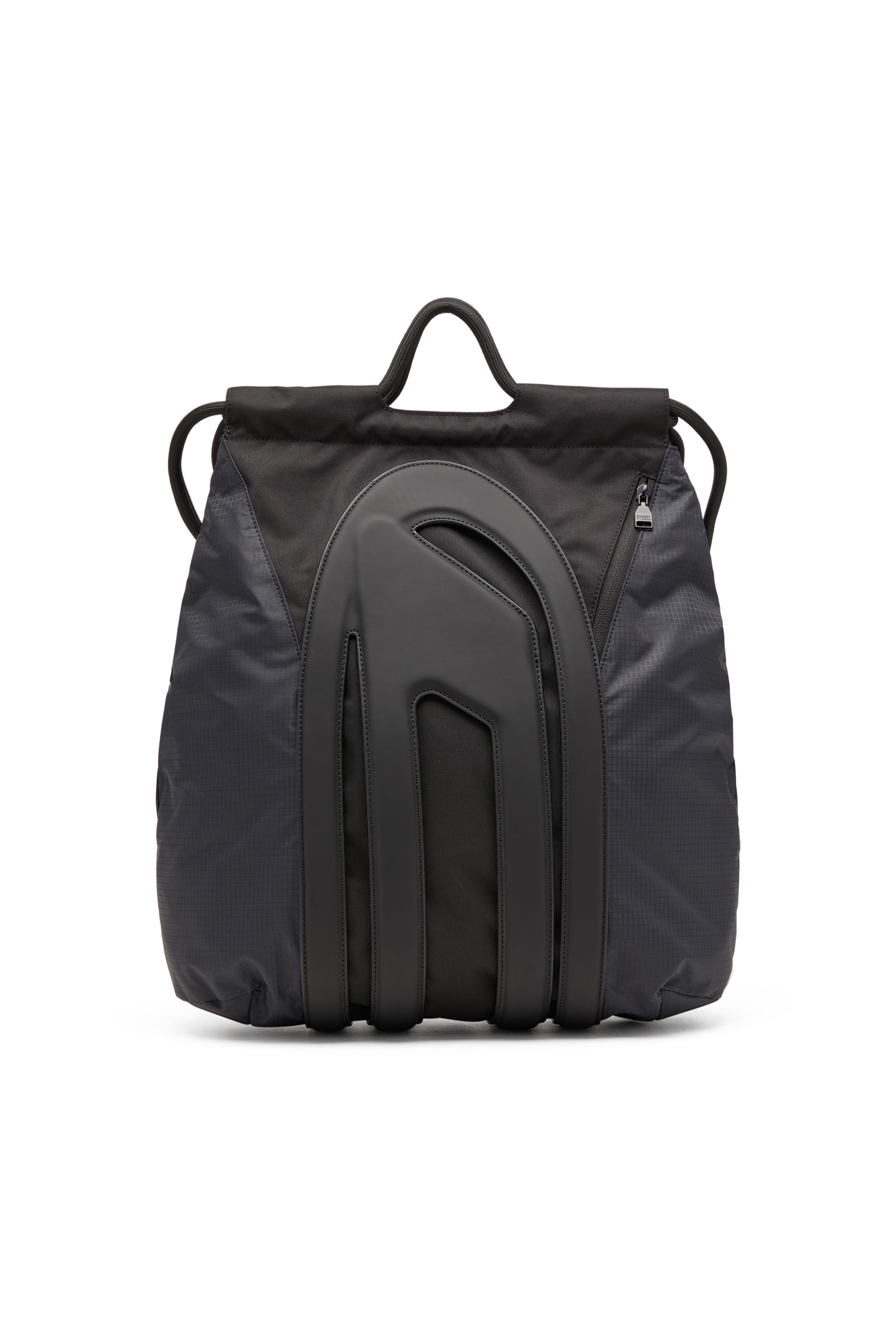 Diesel - CAGE-D TOTE XL, Man's Cage-D-Convertible bag in CORDURA and ripstop in Black - 1