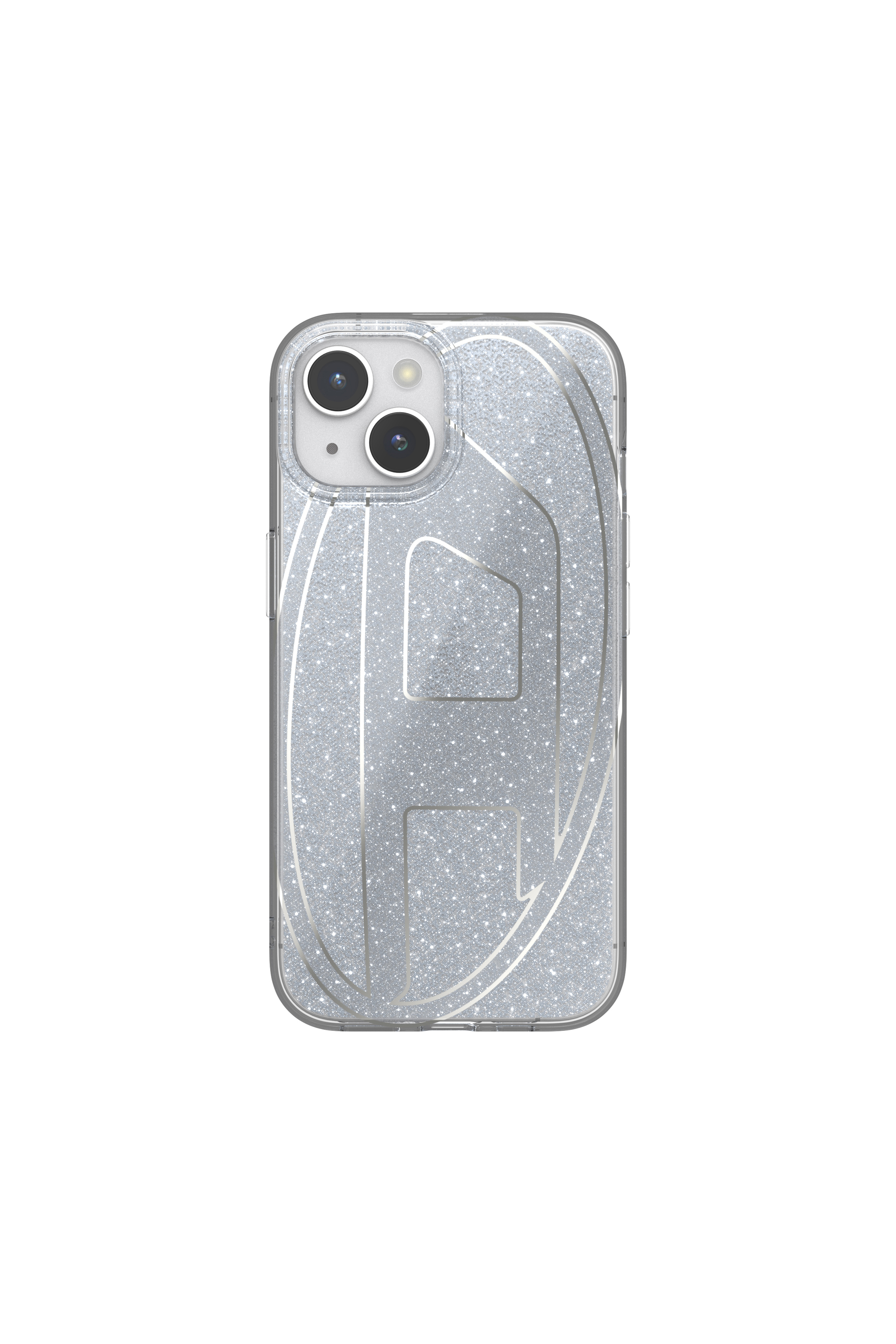 Diesel - 60031 AOP CASE, Unisex's Glitter Case for iP 15 in Silver - 2