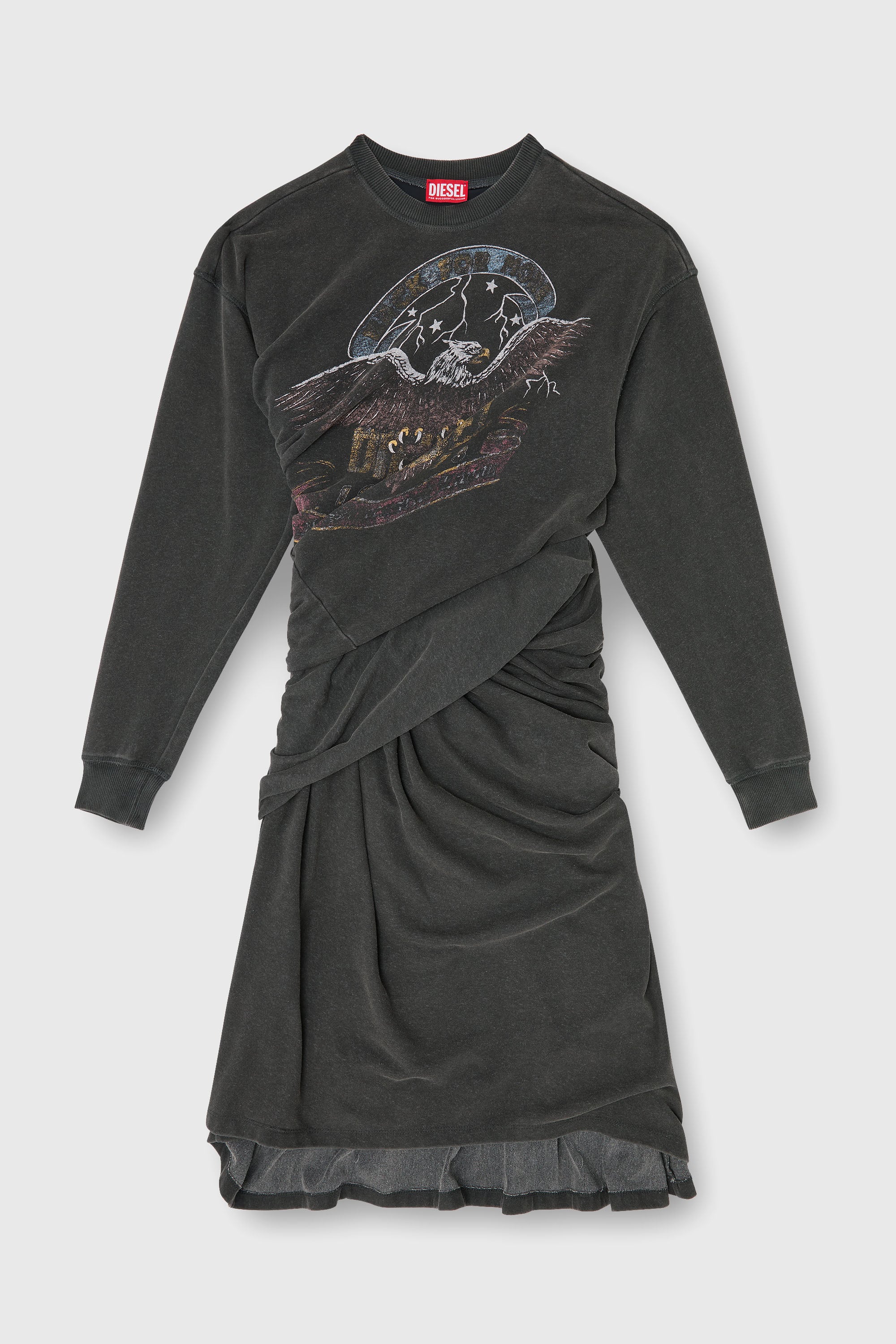 Diesel - D-NENCY, Woman's Sweatshirt dress with concert graphics in null - 1