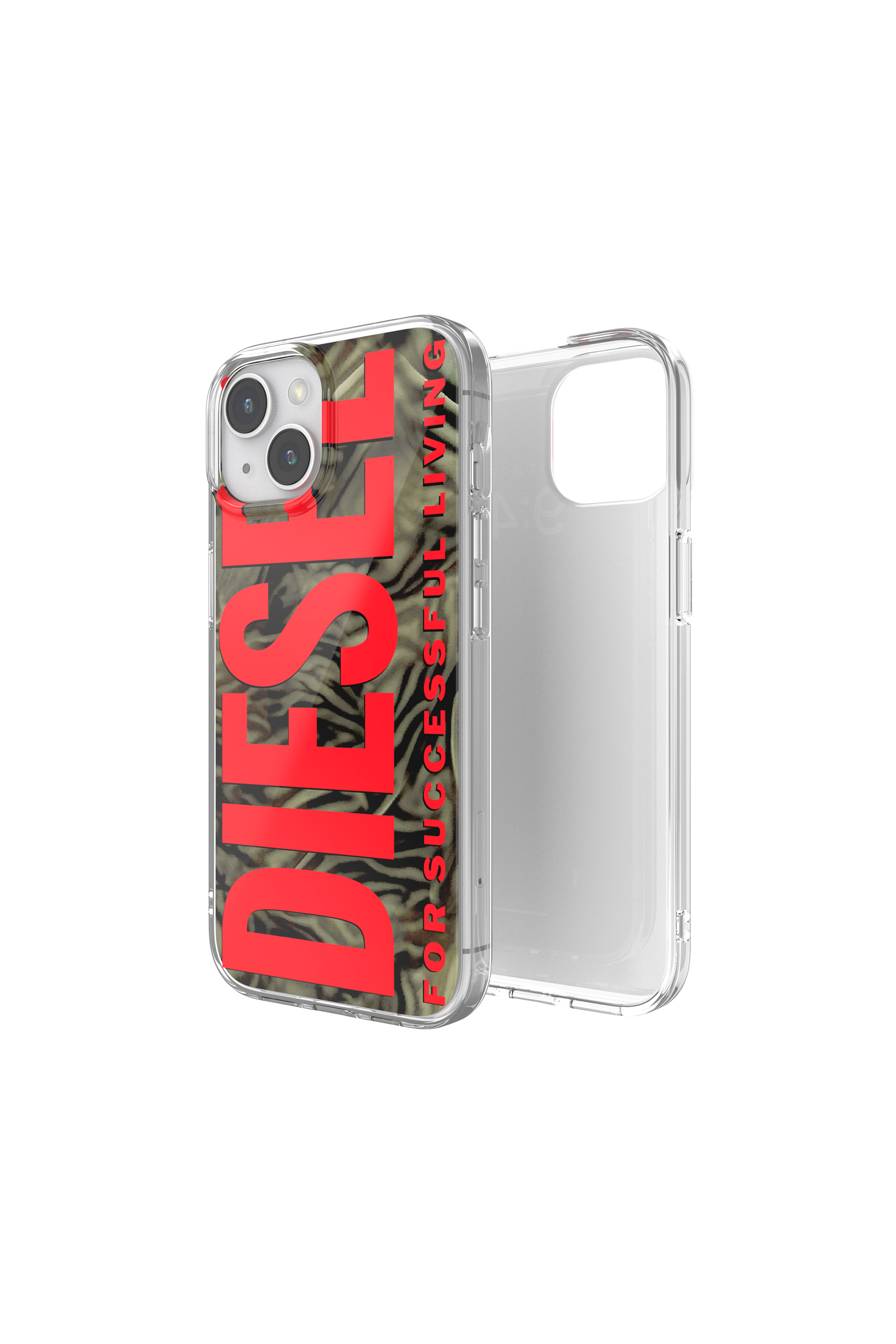 Diesel - 60047 AOP CASE, Unisex's Camou Case for iP 15 in Red/Green - 1