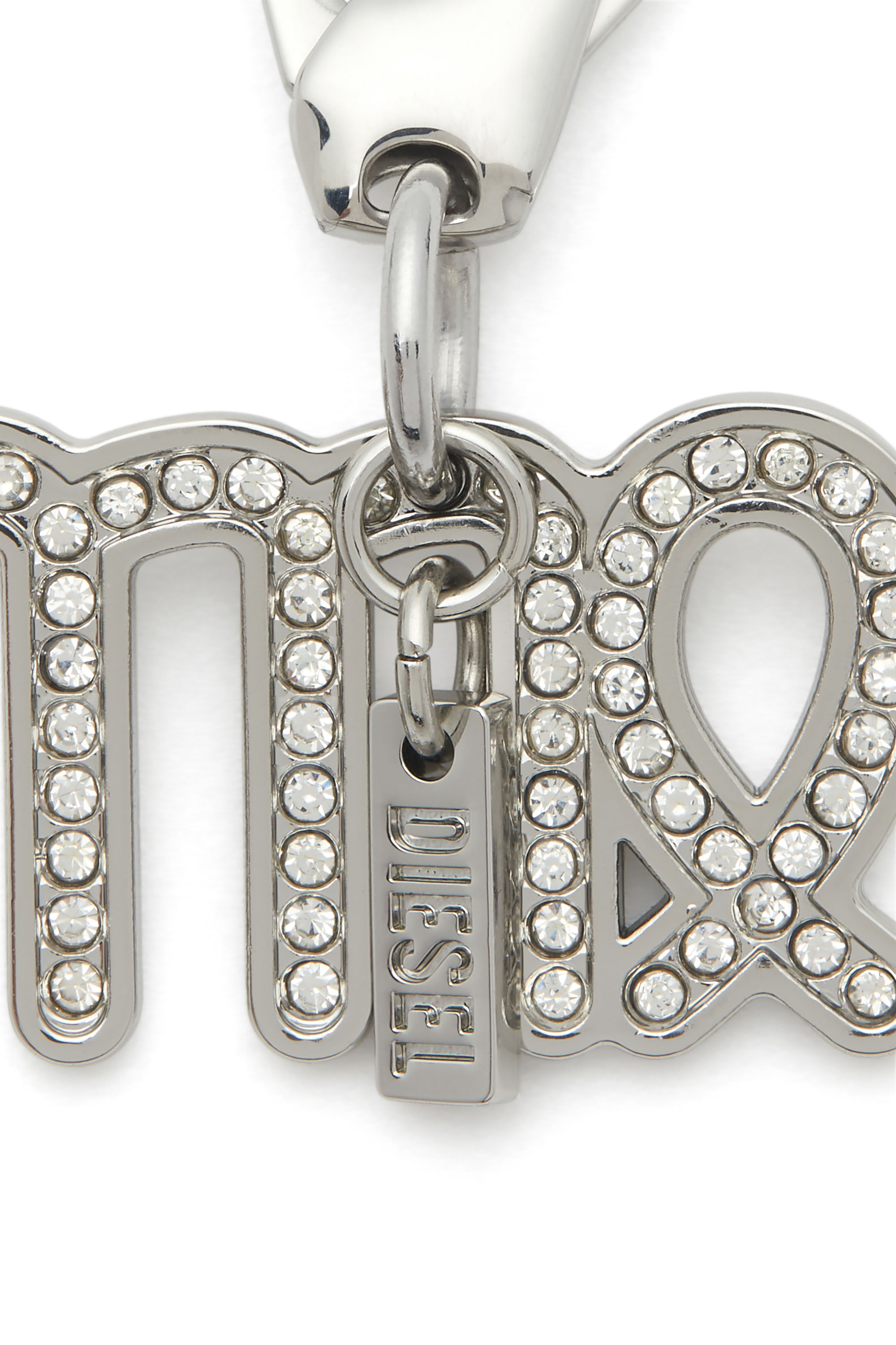 Diesel - CHARM VIRGO, Unisex's Virgo metal charm with rhinestone details in Silver - 2
