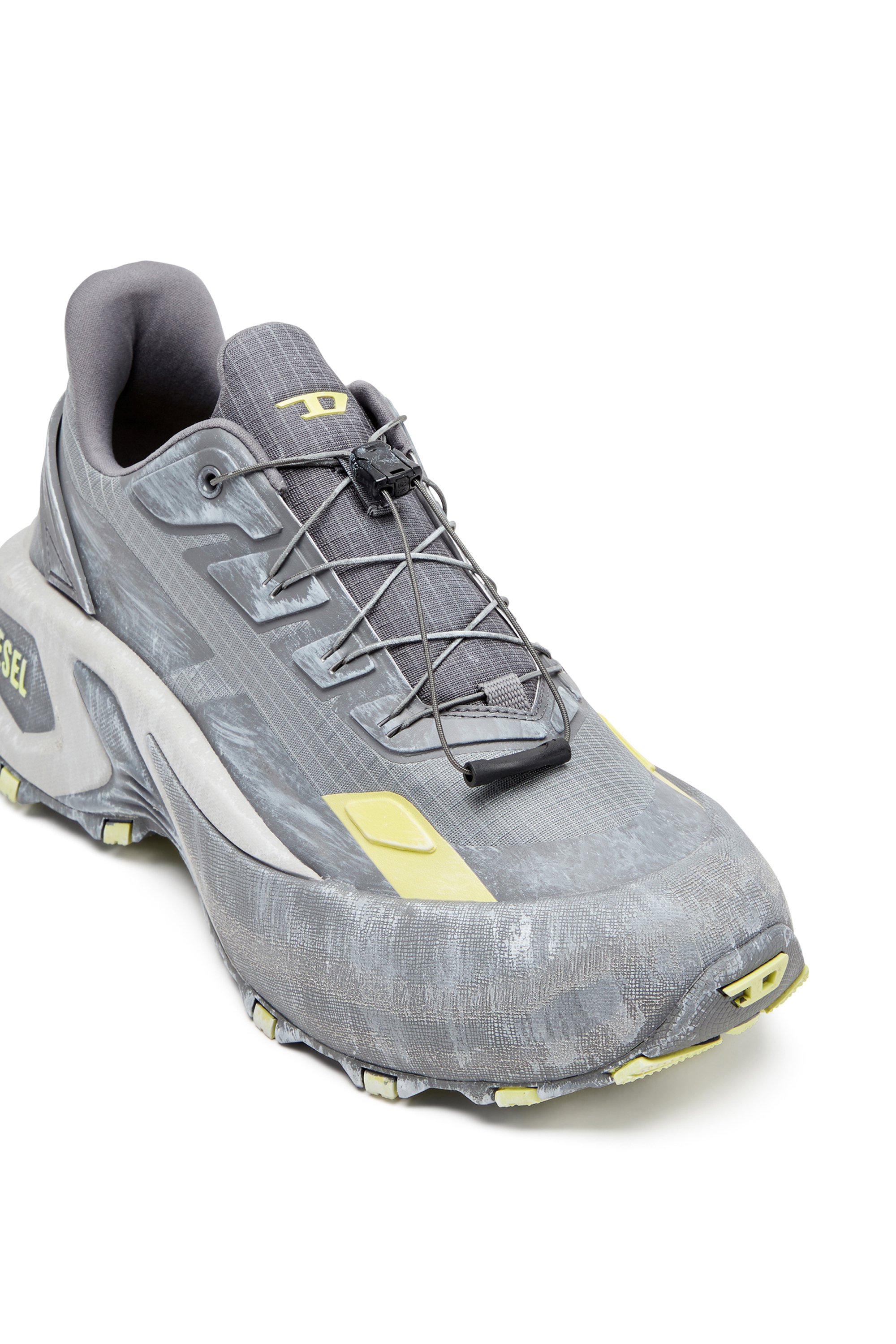 Diesel - D-CAGE RUNNER, Man's D-Cage Runner-Sneaker in Grey/Yellow - 6