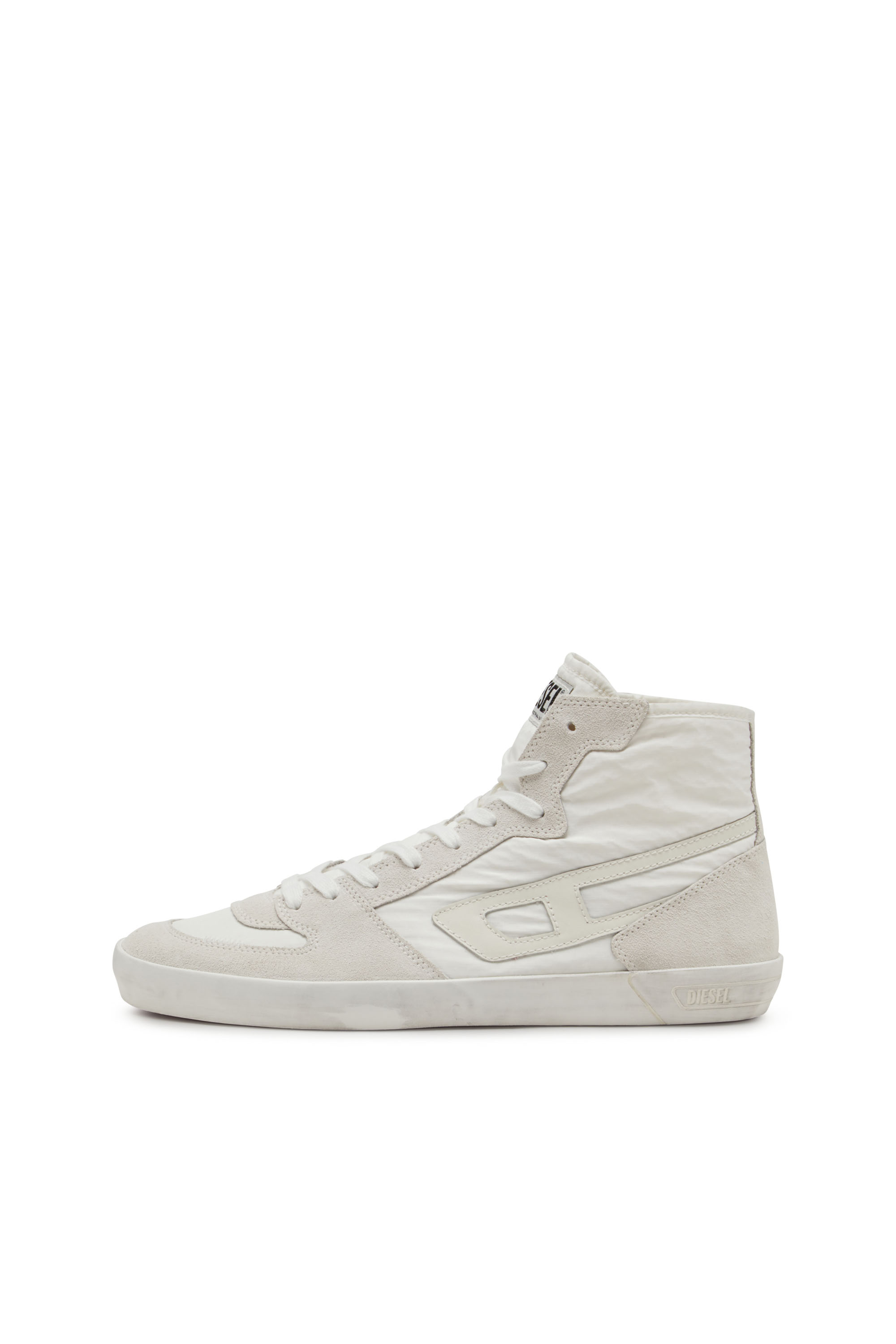 Diesel - S-LEROJI D-1 MID, Man's S-Leroji D-Padded-ripstop and suede high-top sneakers in White - 7