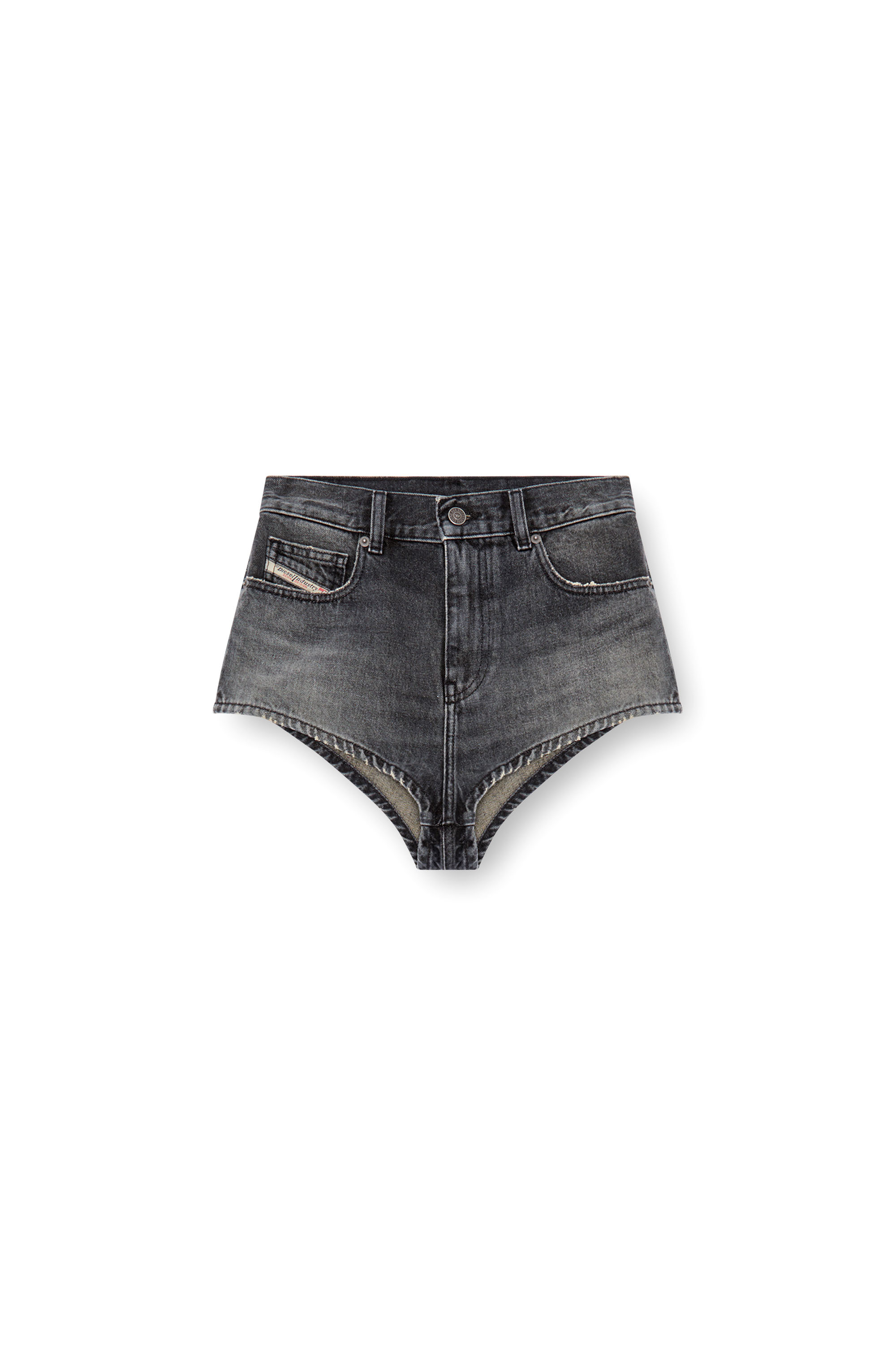 Diesel - DE-LUNAR, Woman's Hotpants in denim in Black - 3