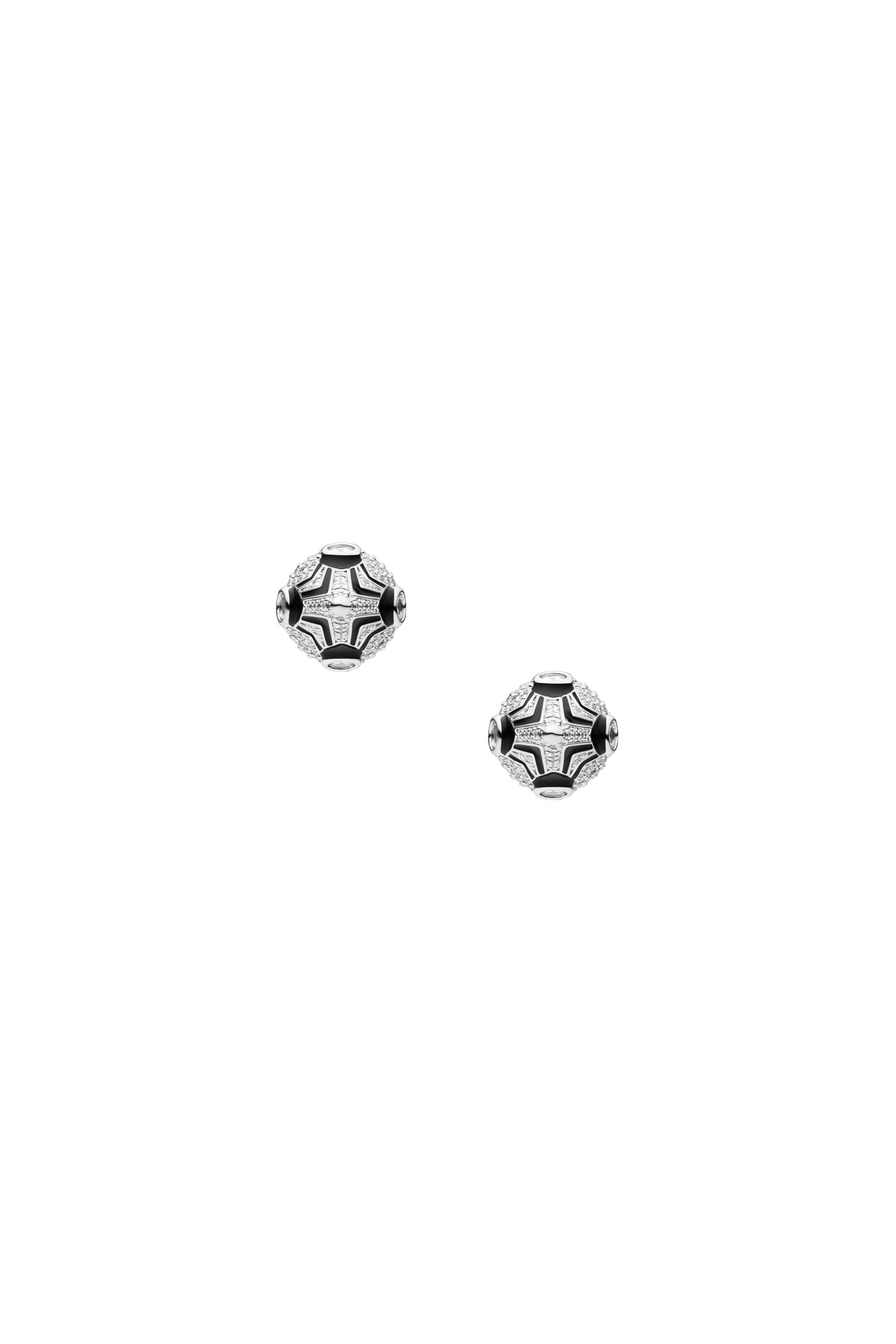 Diesel - DX1657931 JEWELLERY, Unisex's Two-tone brass stud earrings in Silver/Black - 2