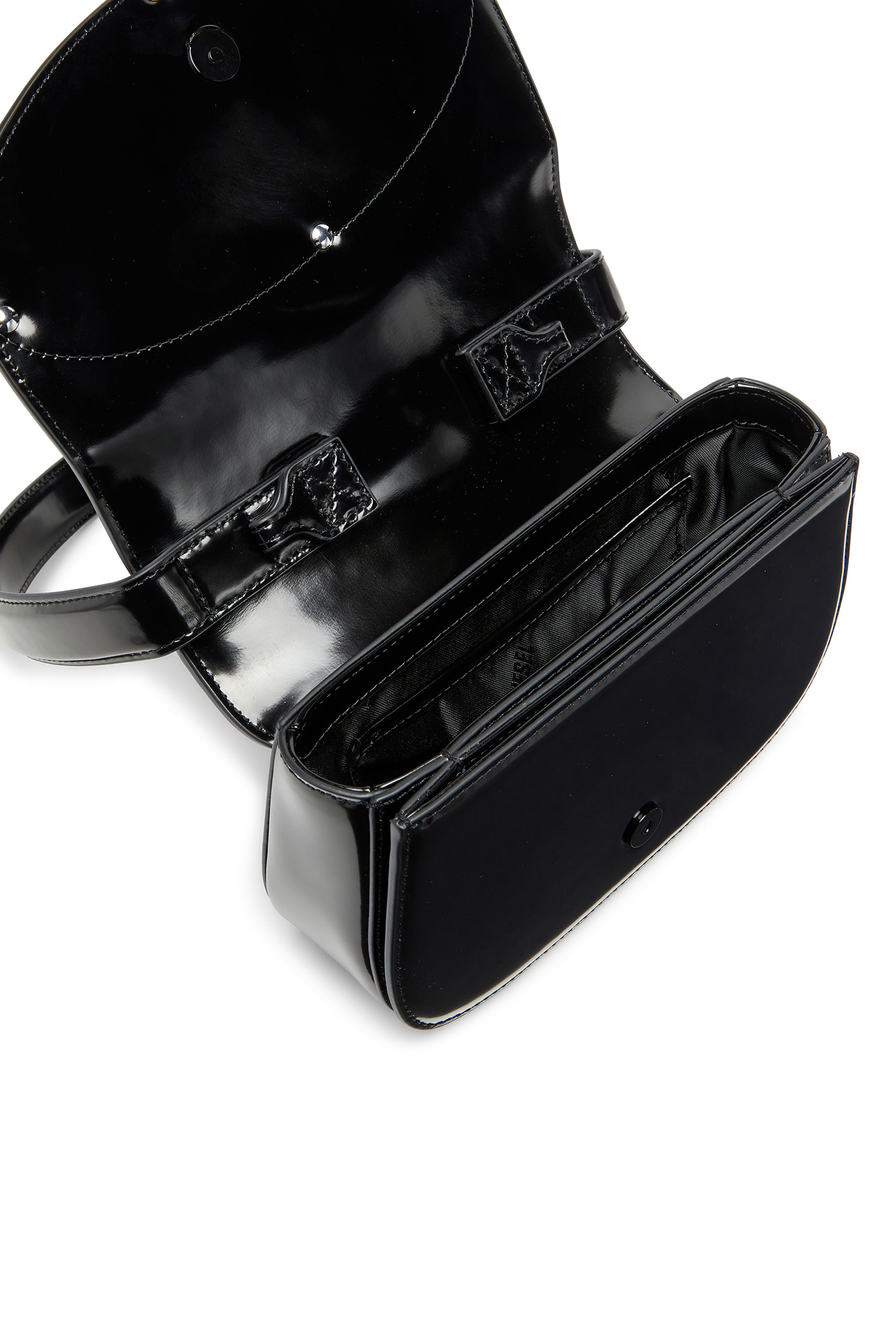 Diesel - 1DR, Woman's 1DR-Iconic shoulder bag in mirrored leather in Black - 4