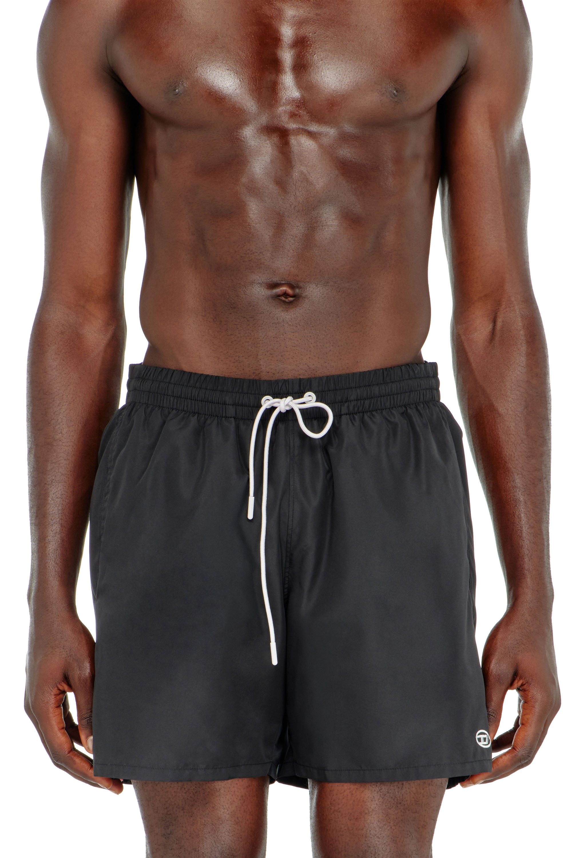 Diesel - GEORGE-41-UTLT, Man's Swim shorts with metallic Oval D logo in Black - 2