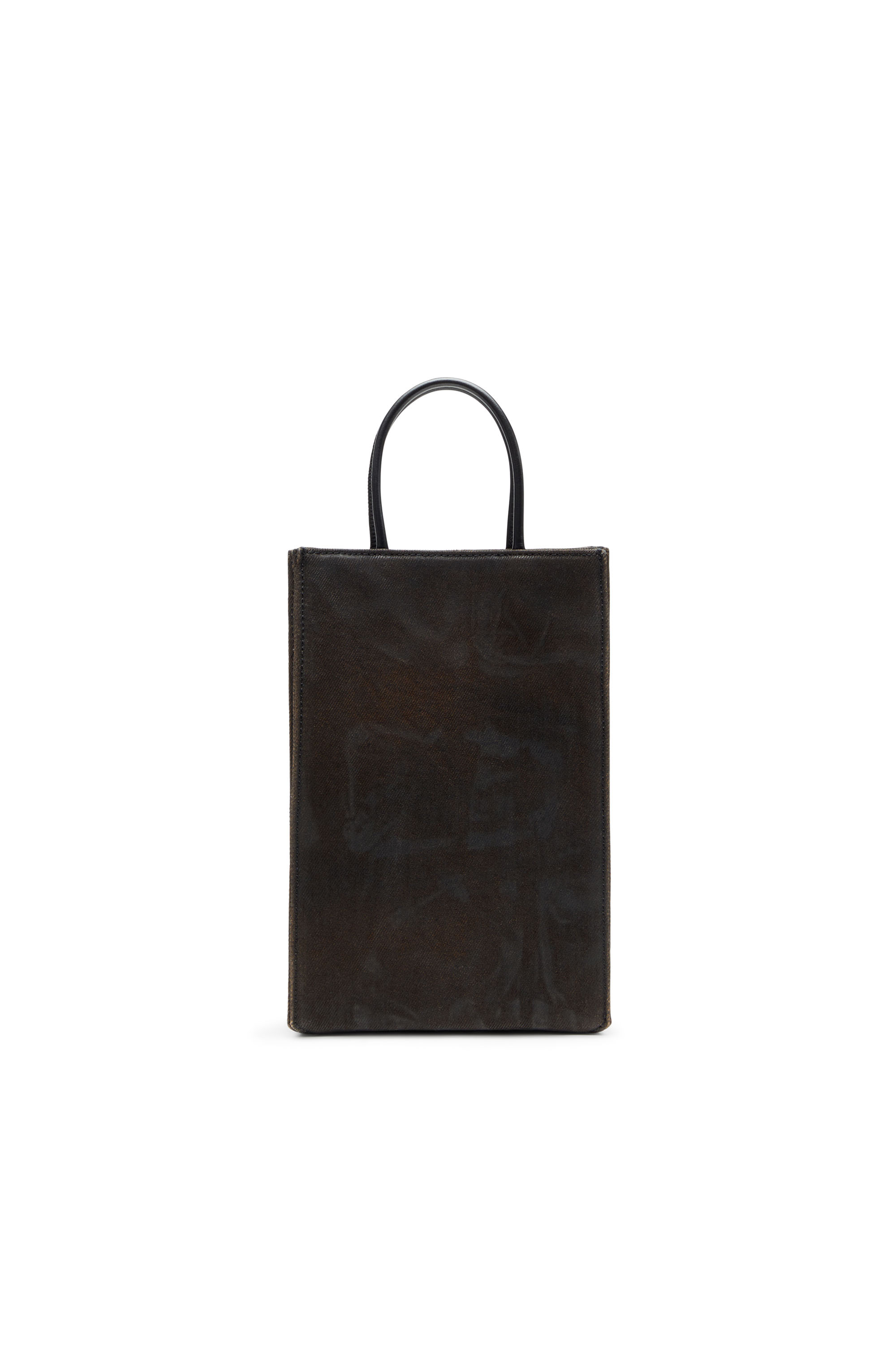 Diesel - LES SHOPPERS SHOPPER M X, Man's Tote bag in coated flocked denim in Black - 2