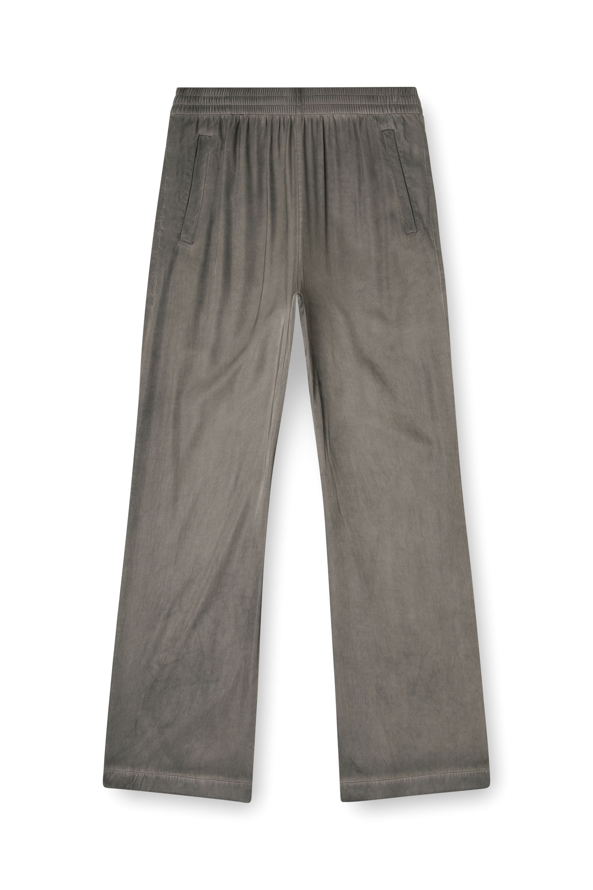 Diesel - P-THECK-ALBG, Man's Track pants in treated fluid viscose in Dark grey - 3
