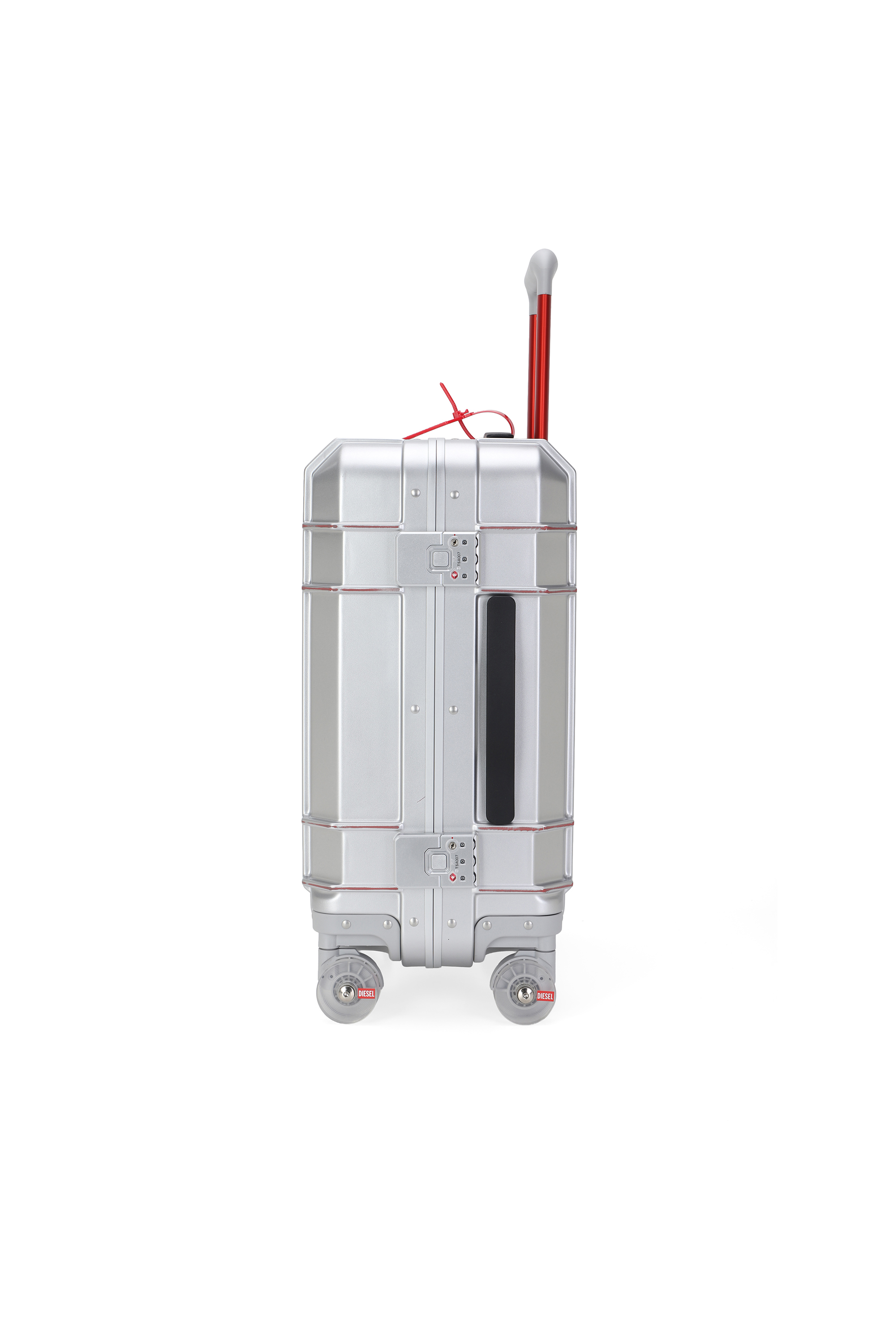 Diesel - DIESEL PC STRONG IMAGE TROLLEY- DSL003, Unisex's Rugged carry‑on suitcase 20" in Silver - 4