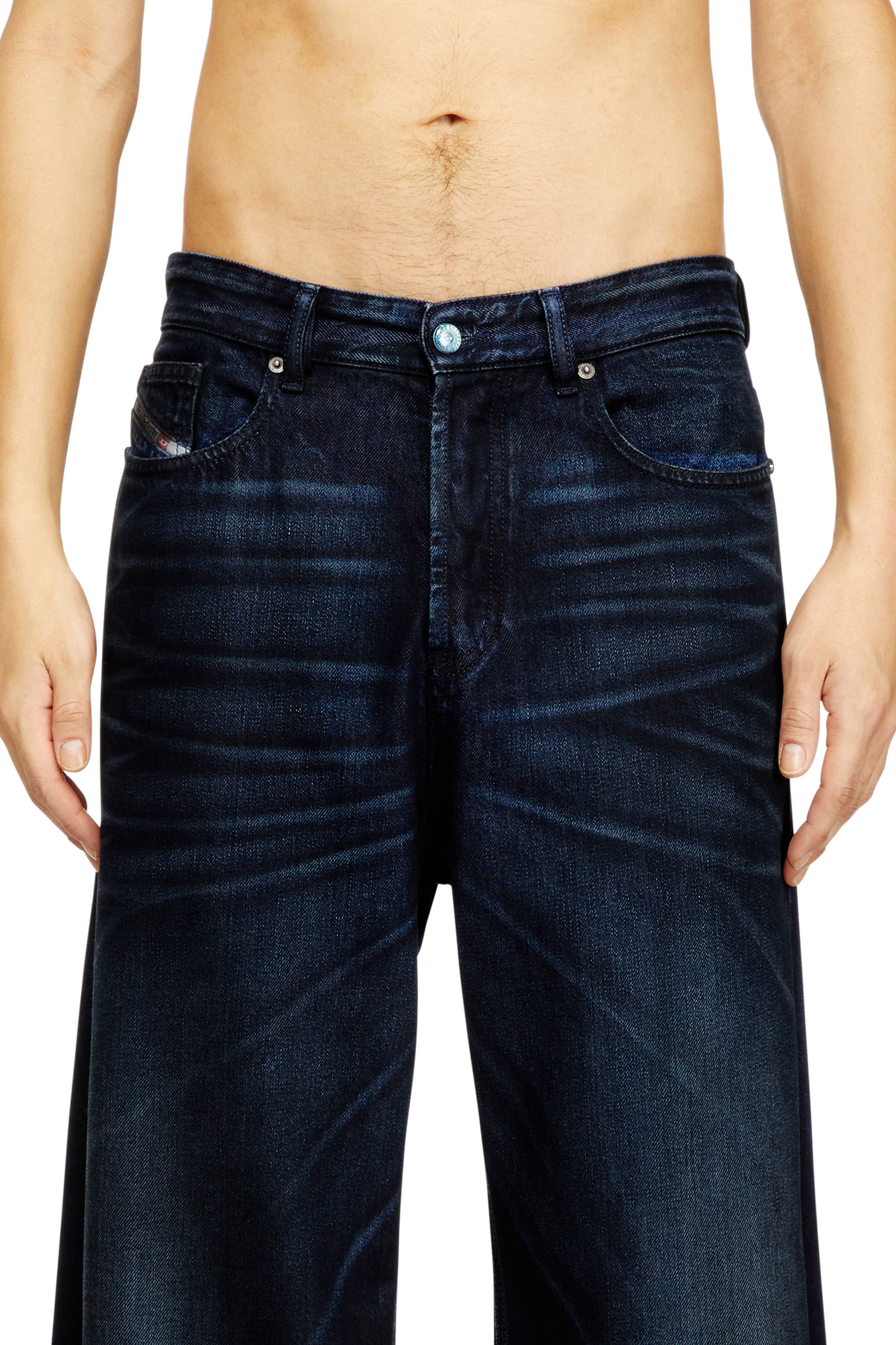Diesel - Man's Relaxed Jeans D-Rise 09N21, Dark Blue - 4