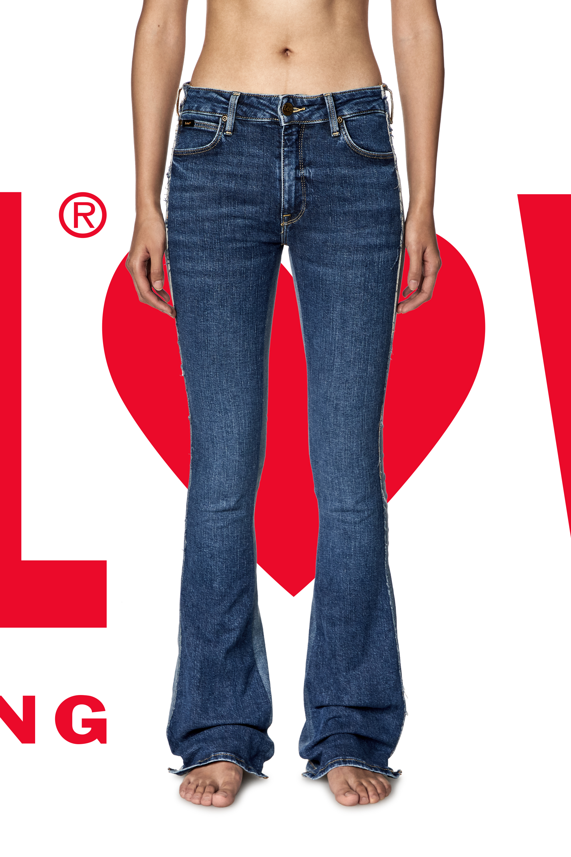 Diesel - Woman's Bootcut Jeans Dieseloves 02 09K46, Medium blue - 3