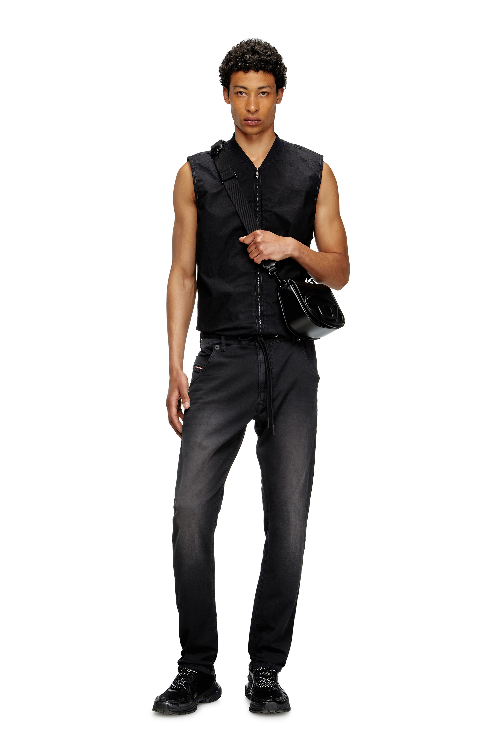 Regular 2032 D-Krooley Joggjeans® 0670M, Black/Dark grey Diesel - Man's Regular 2032 D-Krooley Joggjeans® 0670M, Black/Dark grey - 1