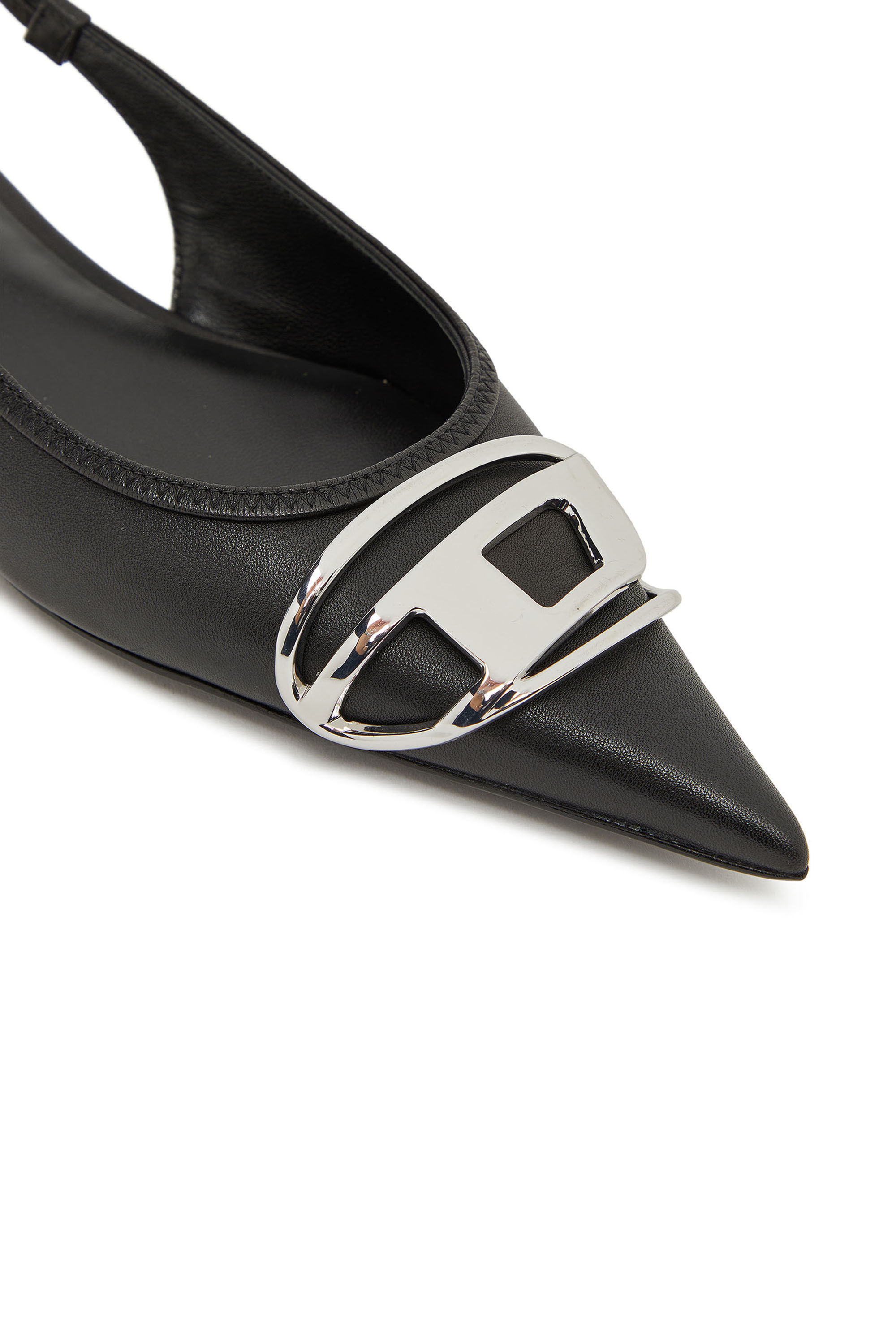 Diesel - D-VENUS SB BAL, Woman's Slingback flats in nappa leather in Black - 4
