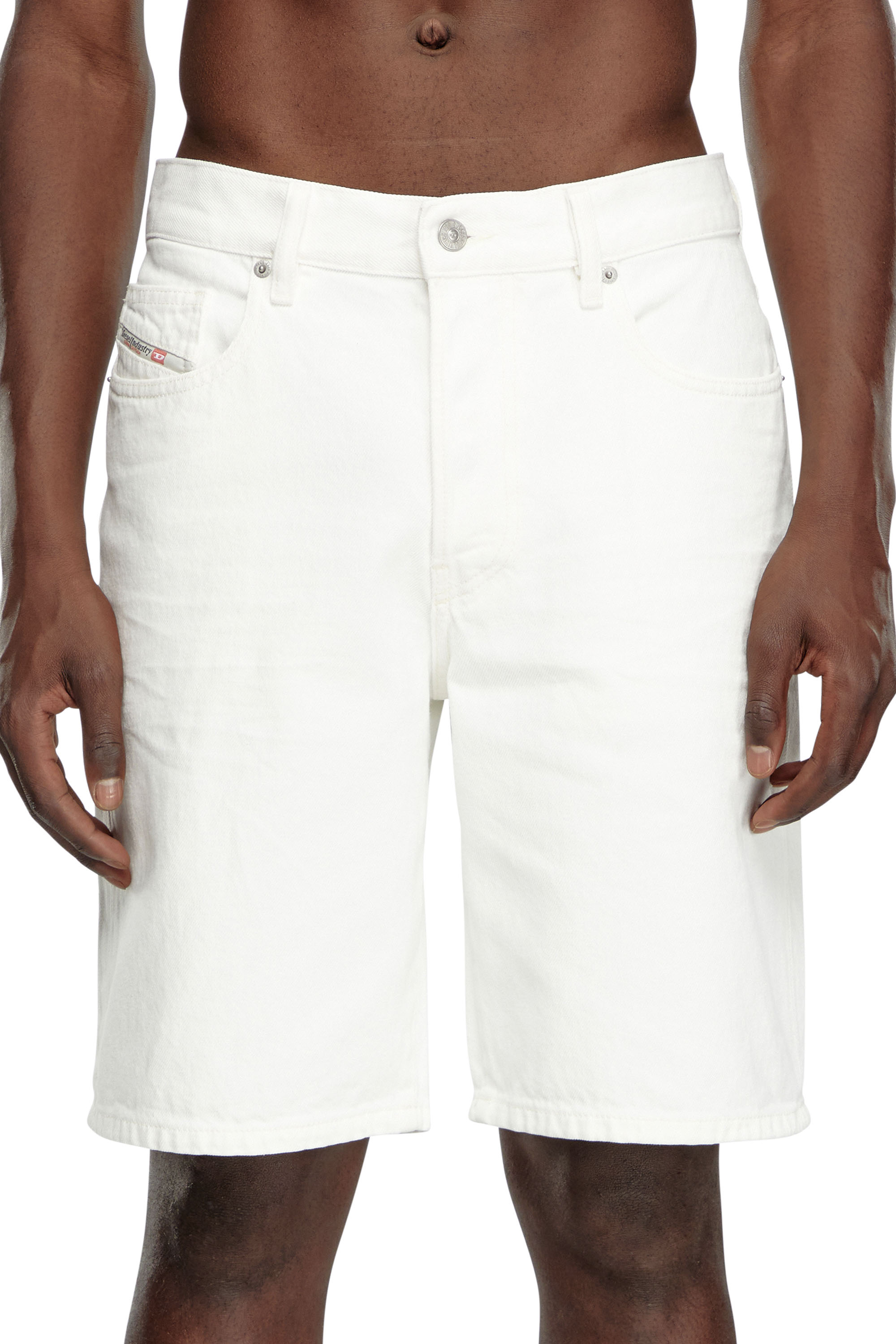 Diesel - REGULAR-SHORT, Man Denim shorts in White - Image 4